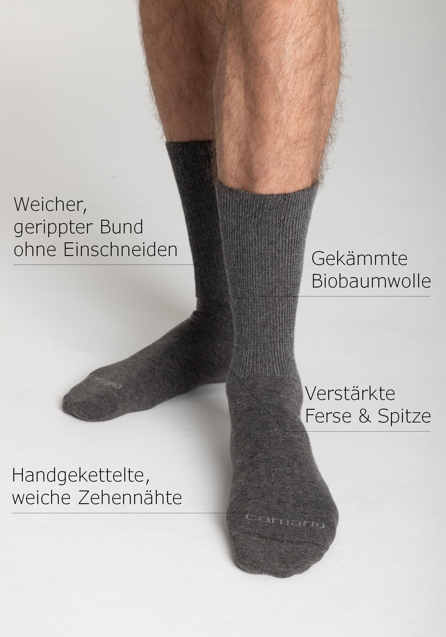Camano Diabetikersocken »comfort« 4 Stk. tlg. mit besonders Venen-freundlichem Material