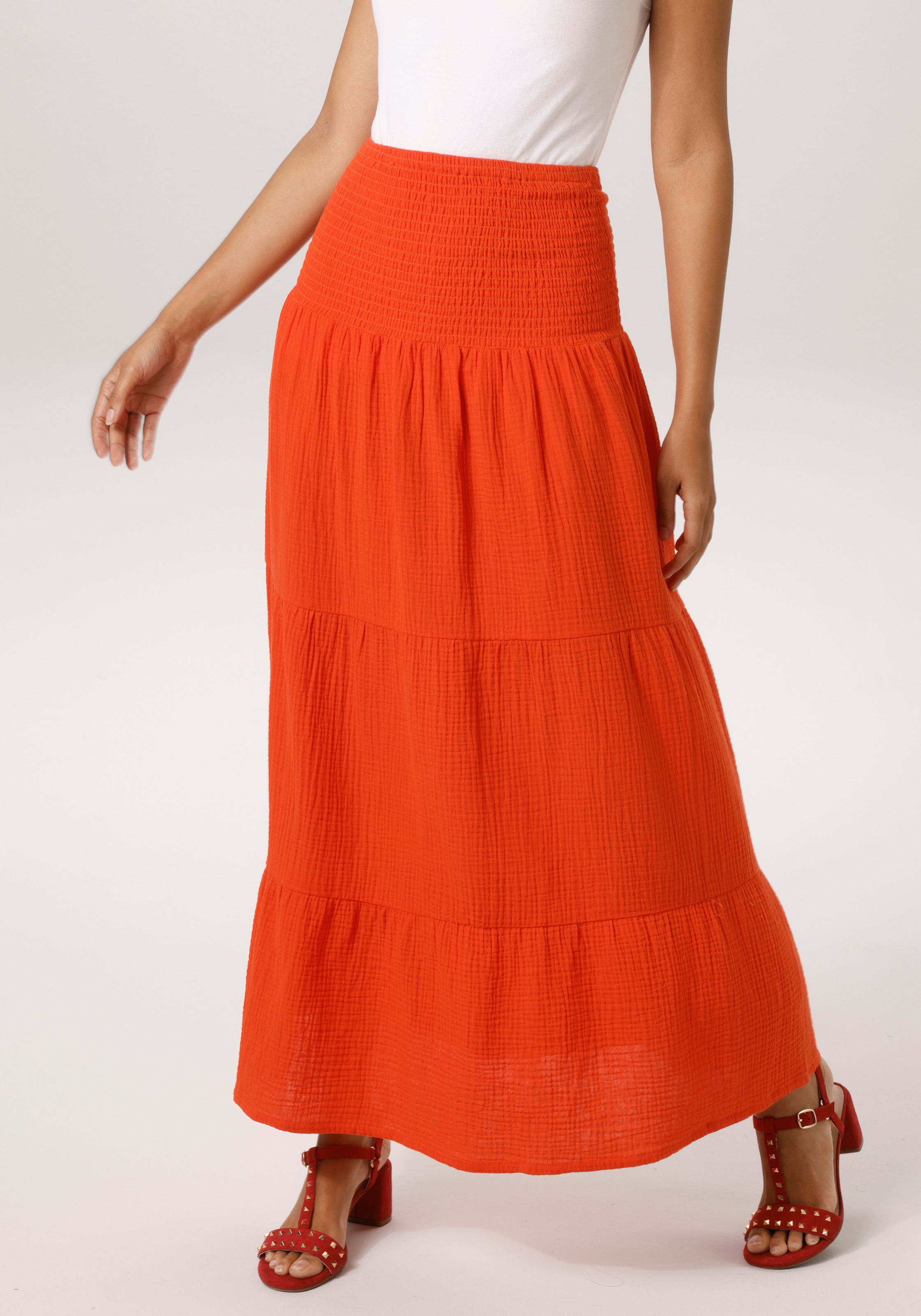 Aniston CASUAL Robe d'été - peut aussi être porté comme jupe longue