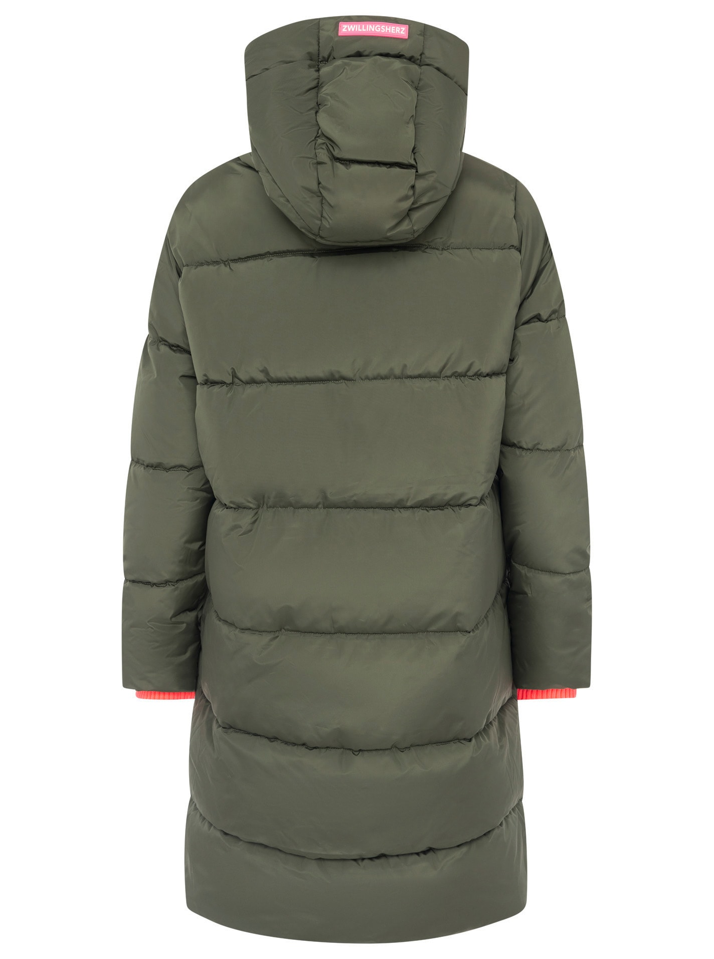 Zwillingsherz Manteau matelassé »„Leo Kapuze“« capuche avec doublure léopard, fermeture éclair, poches, poignets élastiques