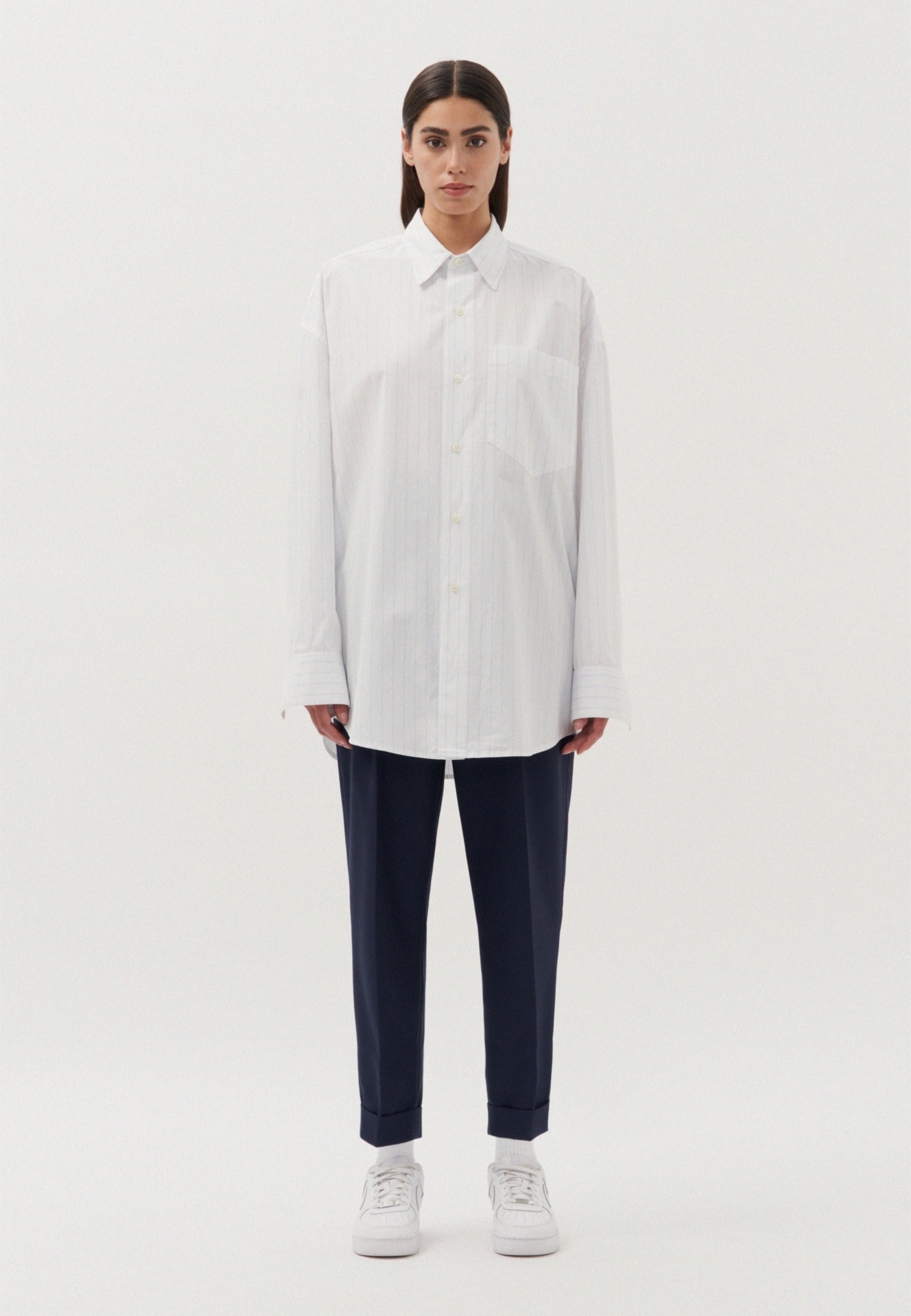 studio seidensticker Businesshemd »Studio« Oversized Langarm Kentkragen Streifen