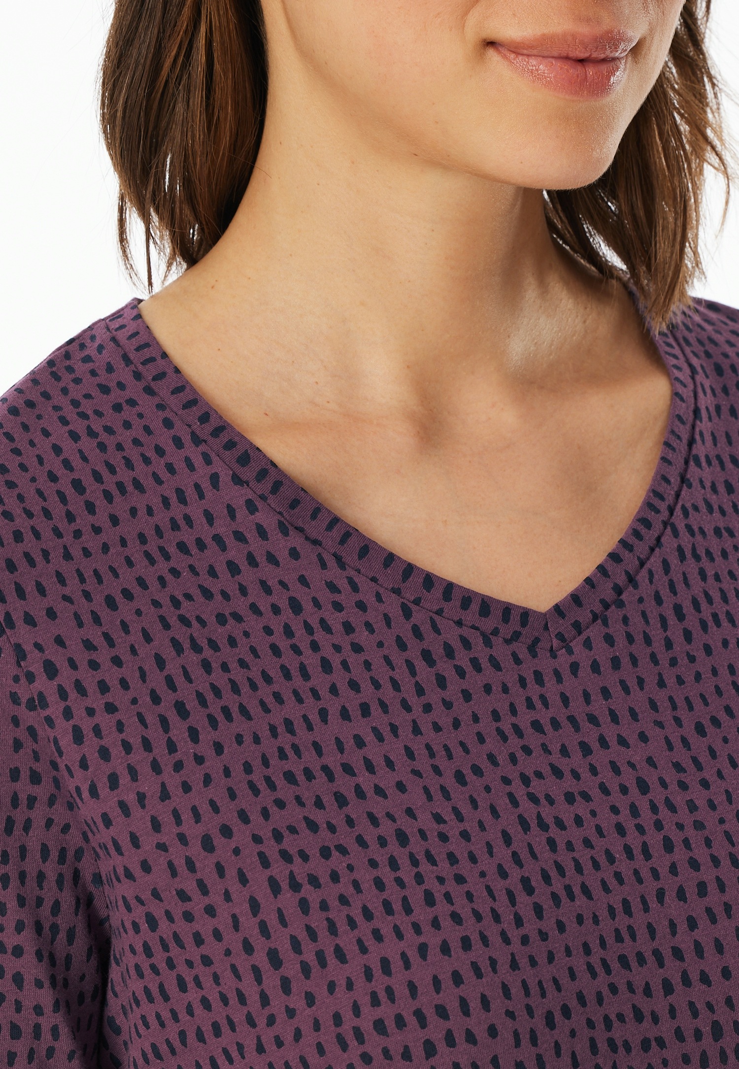 uncover by SCHIESSER Chemise de nuit »Uncover Nightwear« 0,  Baumwolle, Single Jersey-Qulität, V-Neck, weich, atmungsaktiv