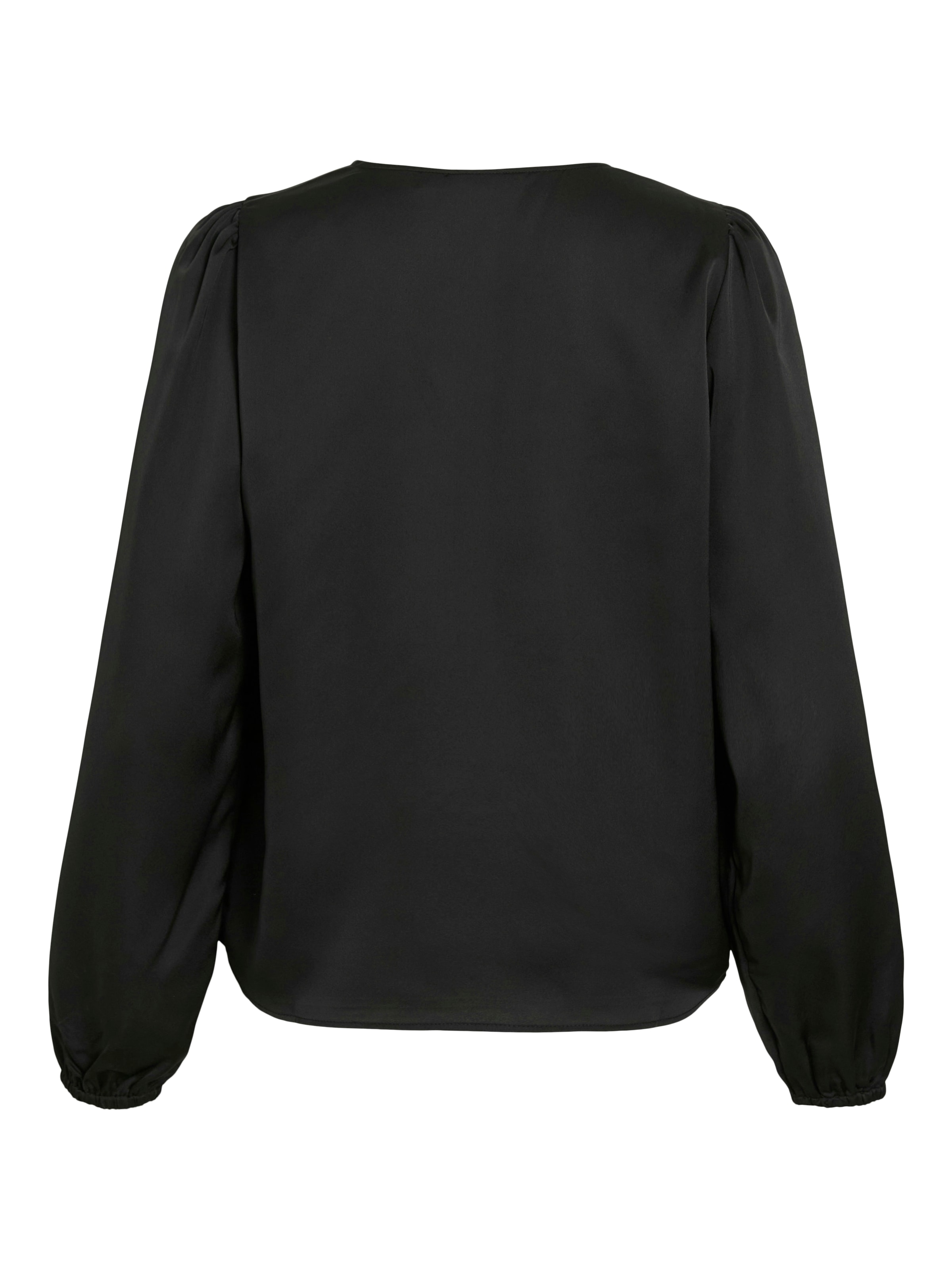 Vila T-shirt à manches longues »VIELLETTE L/S SMOCK SATIN TOP - NOOS« Kunstfaser, regular fit