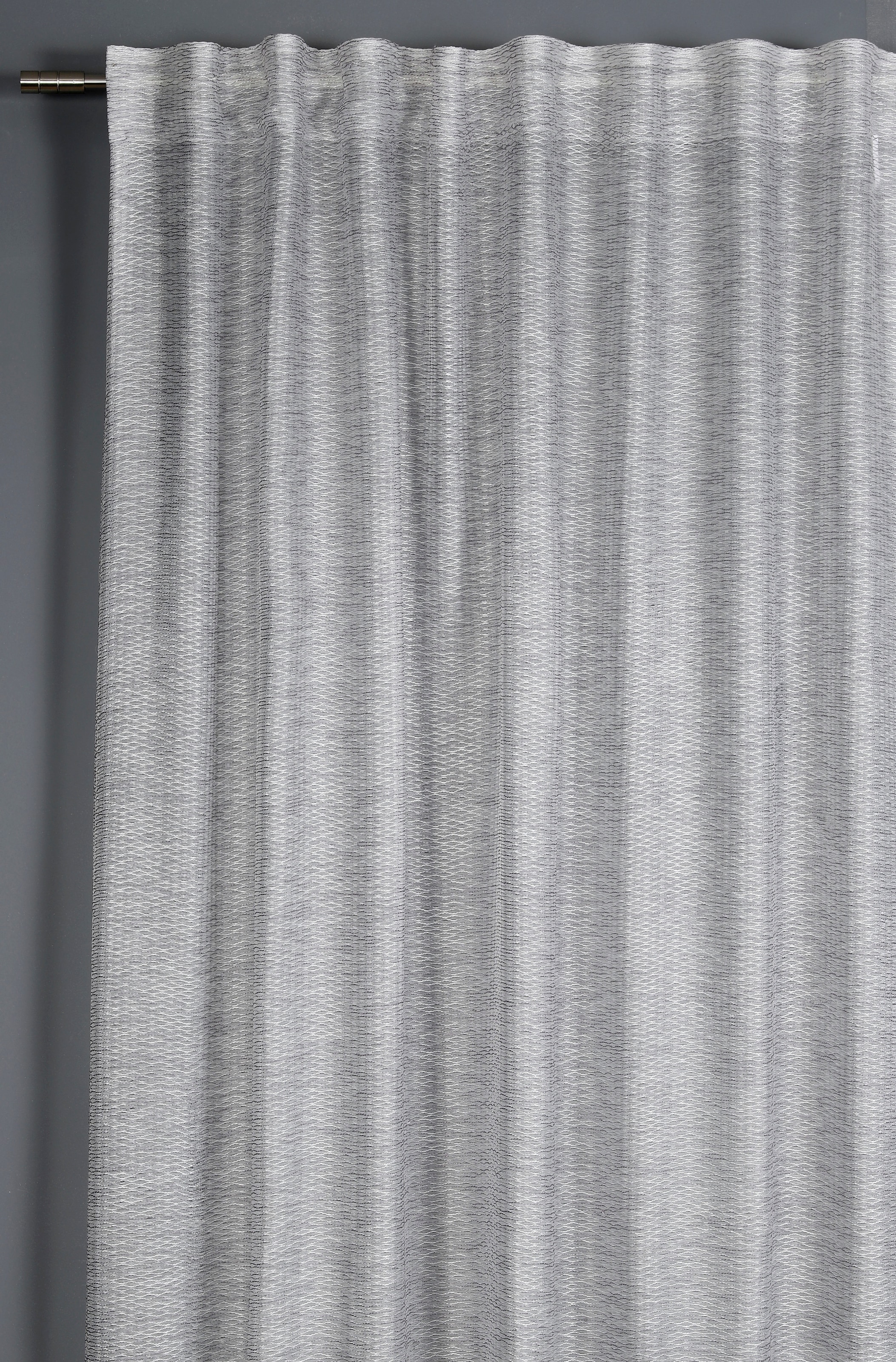 Sehlbach Gardine »Schal Jacquard-Voile Webmuster« Schlaufen 1 Stk. tlg. mit Gardinenband und verdeckten Schlaufen