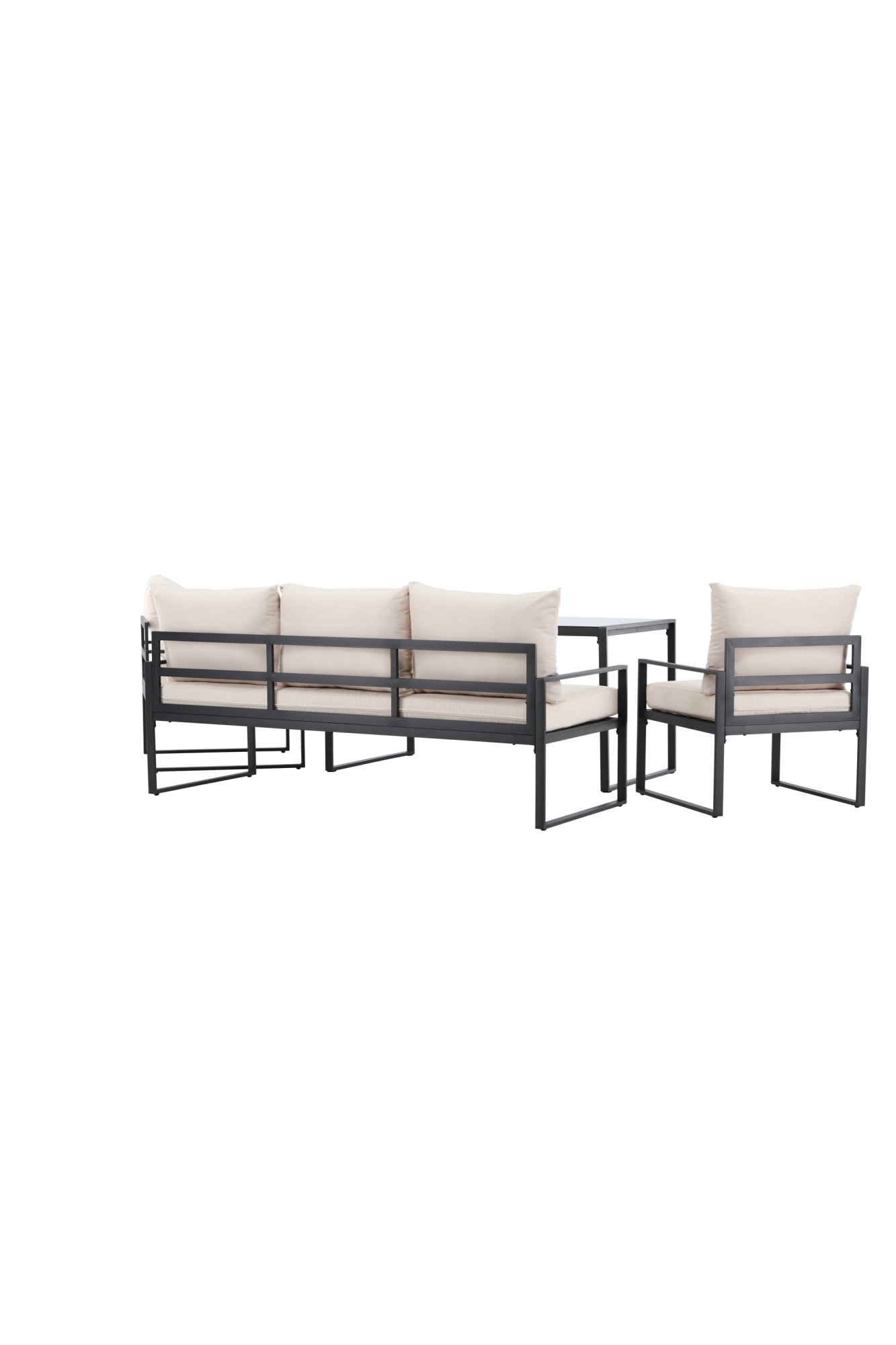 Venture Home Gartenlounge-Set »Catania, grosszügiges Outdoor-Set für hohen Sitzkomfort« 4 tlg. Loungemöbel mit Stoffbezug, angenehm, weich
