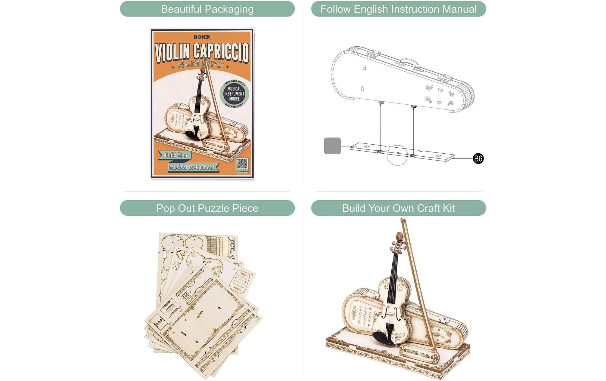   Kit de modèles réduits »ROKR Violine« 117 cuis tlg.