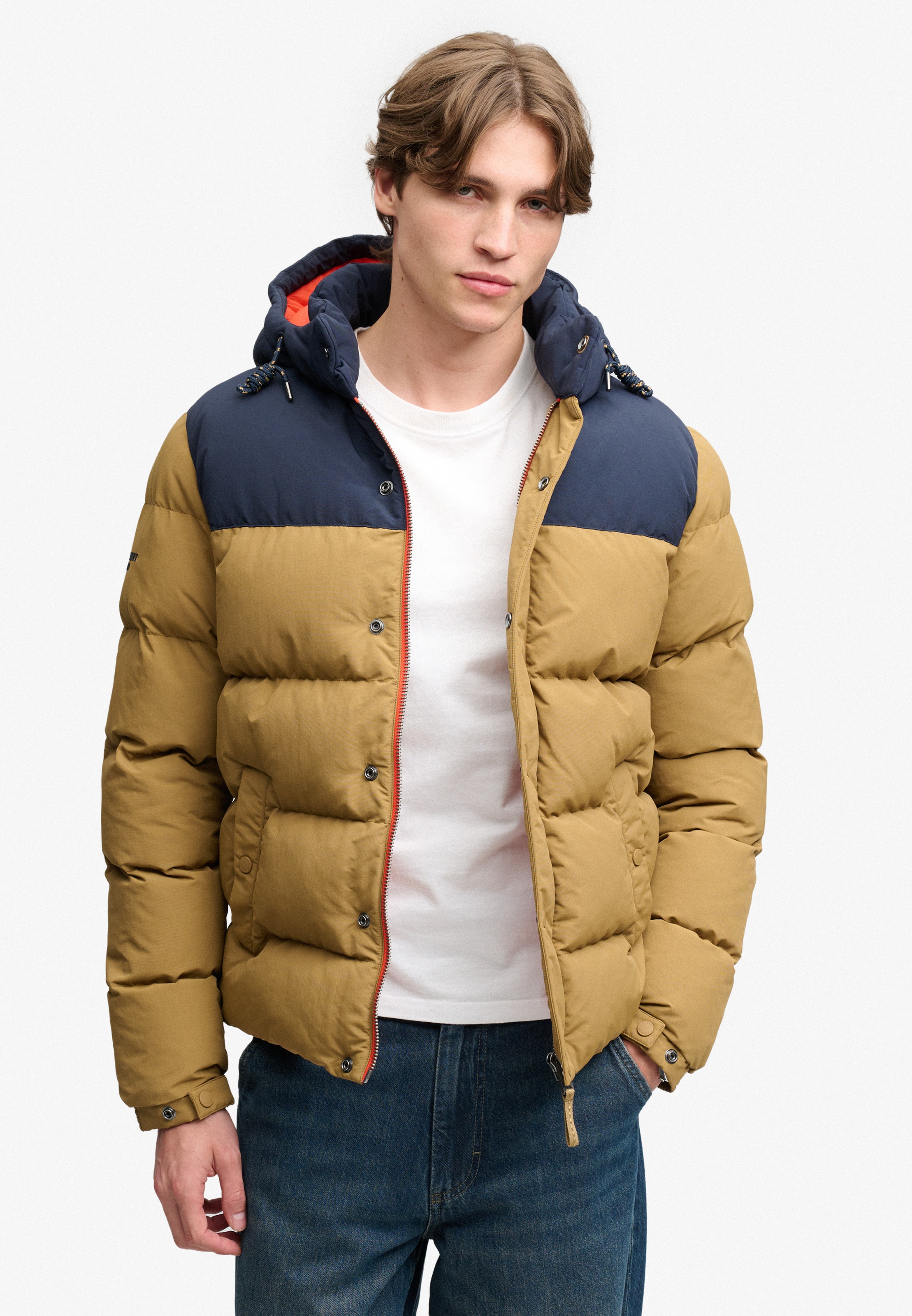 Superdry Steppjacke »EVEREST COL BLOCK PUFFER JKT« mit Kapuze Kunstfaser, relaxed fit