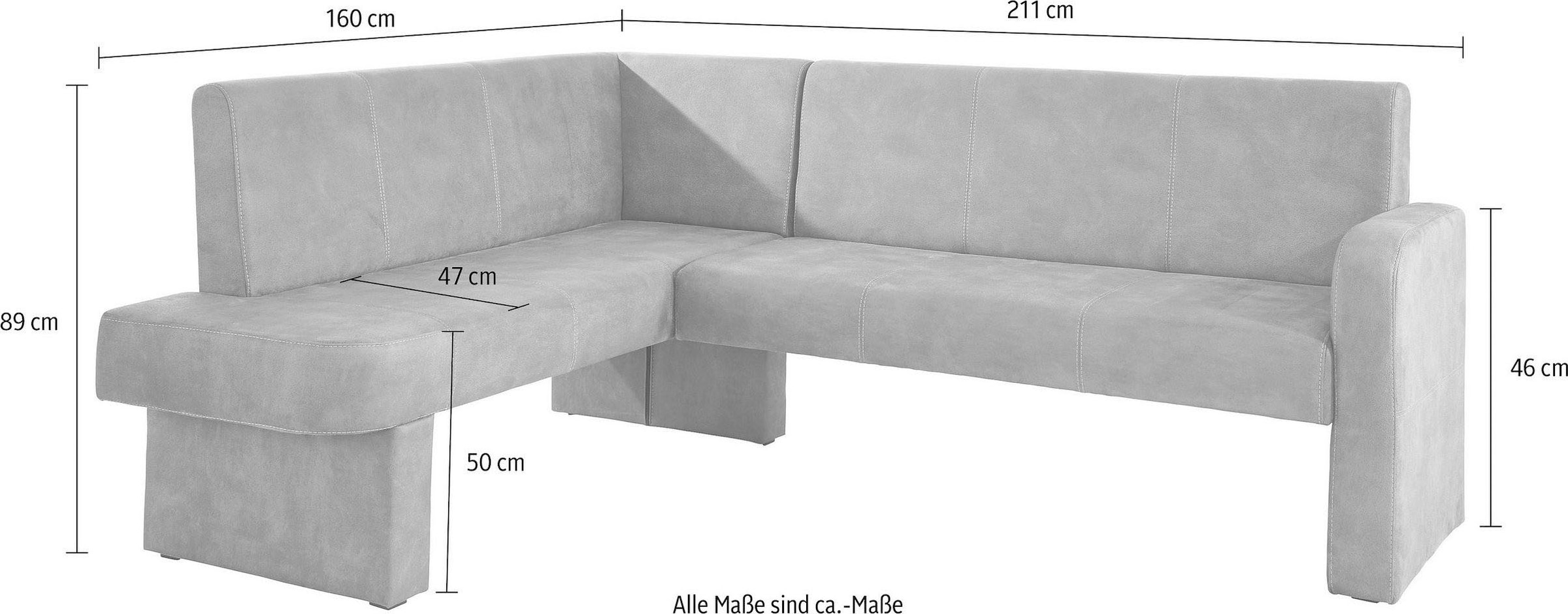 Home affaire Banc d'angle »Umag« Sitz und Rücken gepolstert, verschiedene Qualitäten