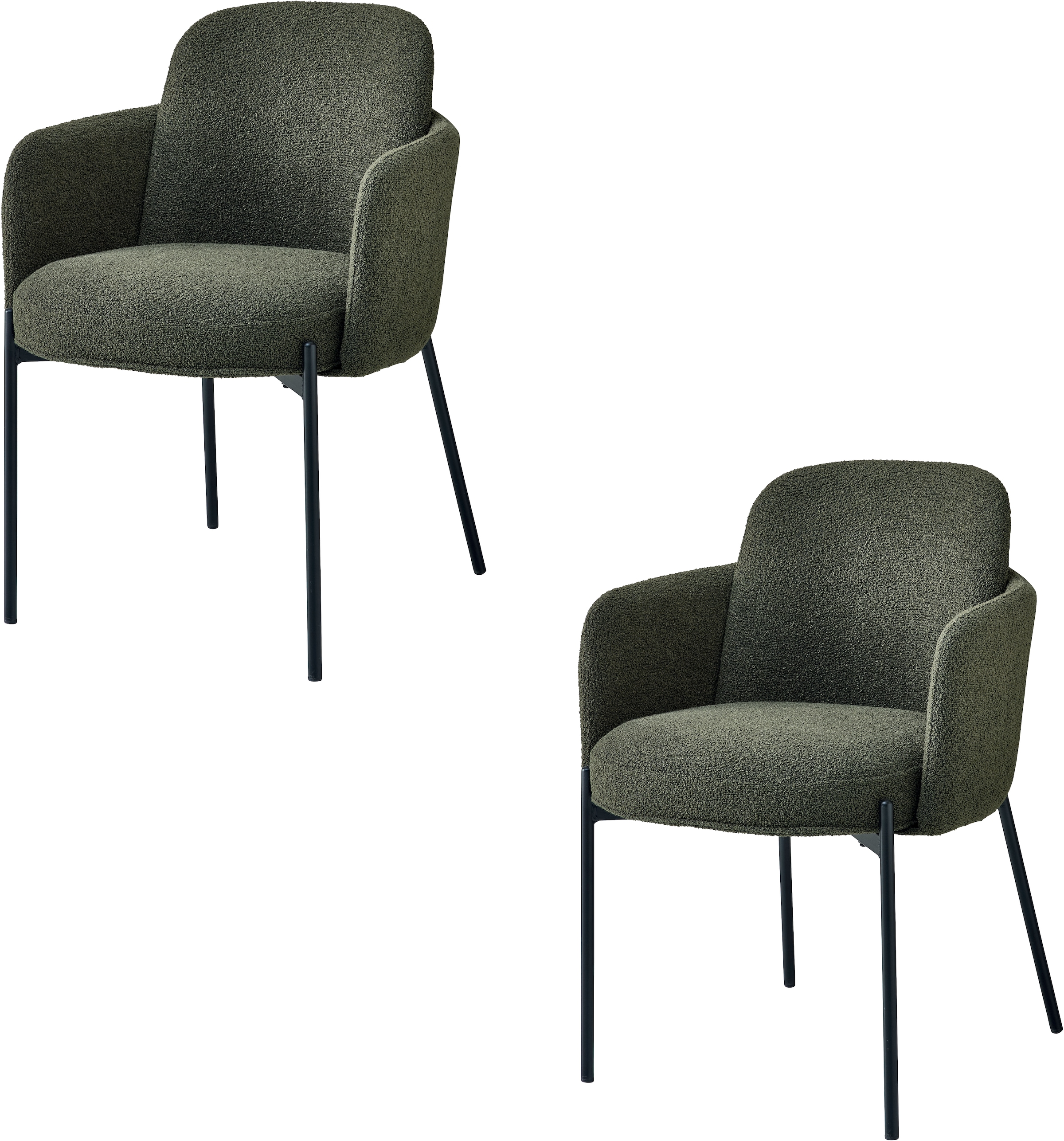 Stolkom Chaise avec accoudoirs »Flora BxHxT 61x84x63 cm« (Ensemble) 2 cuisBreite 61cm, Federkern im Sitz