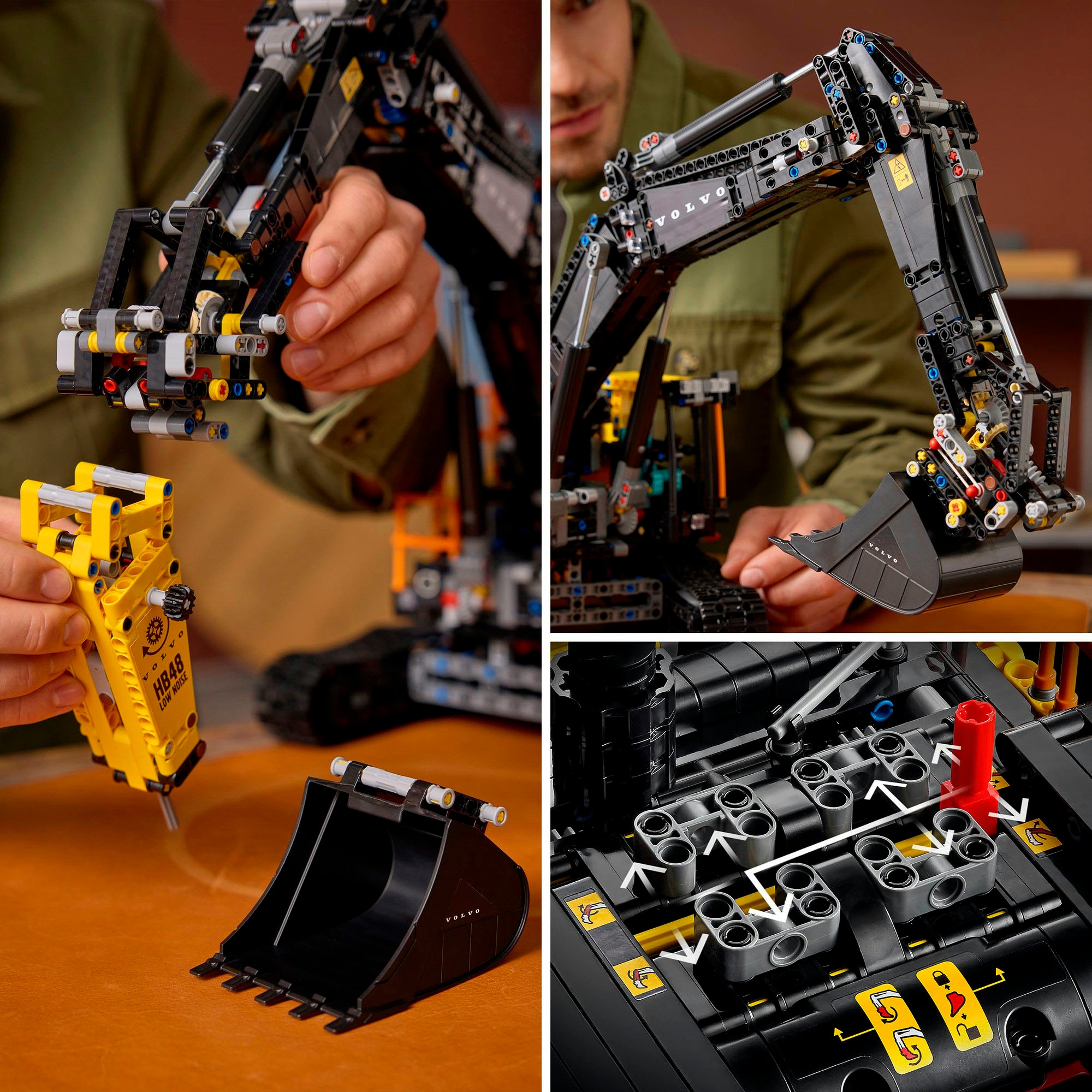 LEGO® Konstruktionsspielsteine »Volvo EC500 Hybrid Bagger (42215), LEGO Technic« Made in Europe