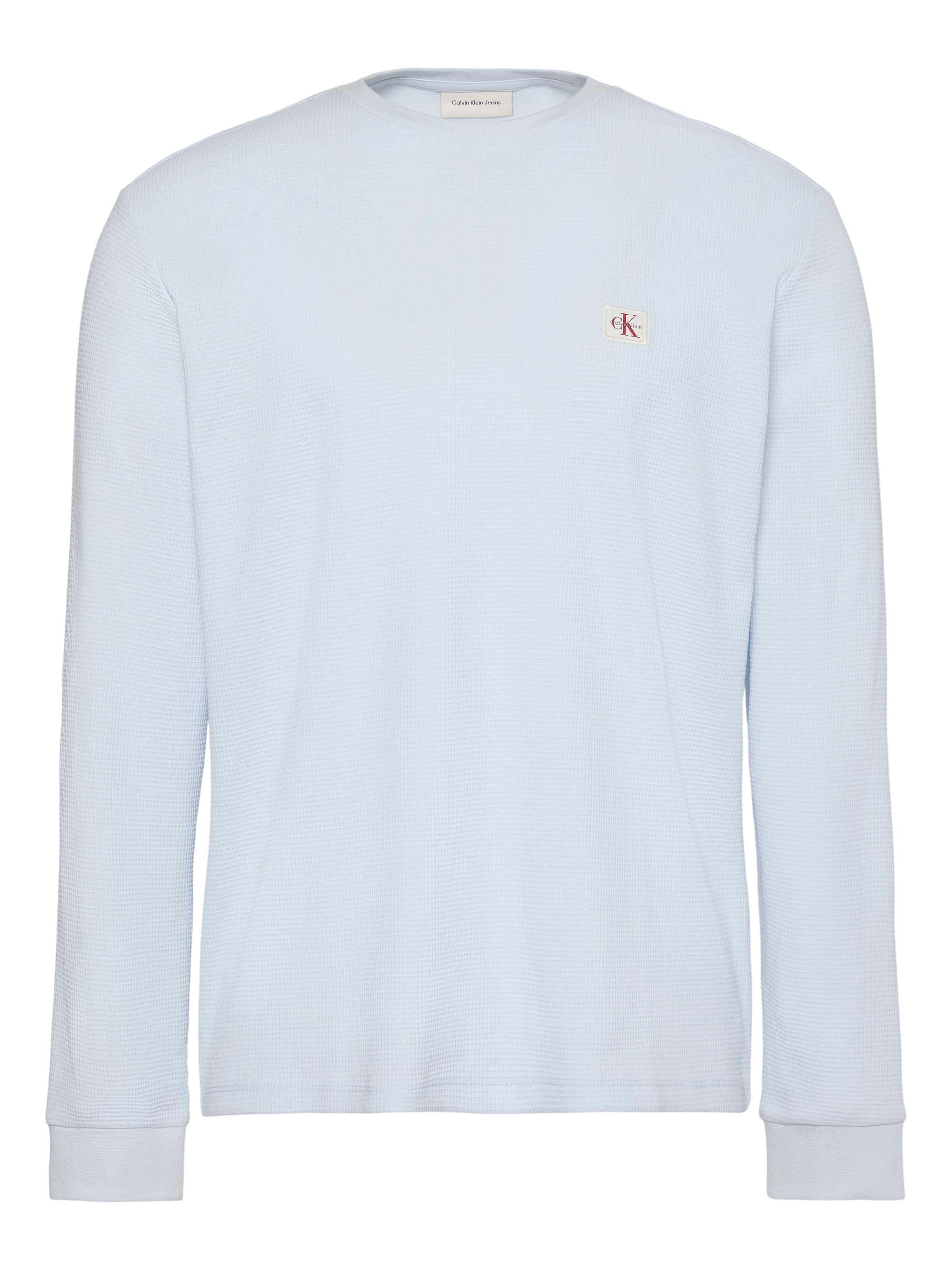 Calvin Klein T-shirt à manches longues »LS WAFFLE BADGE CREWNK TEE« avec encolure ronde