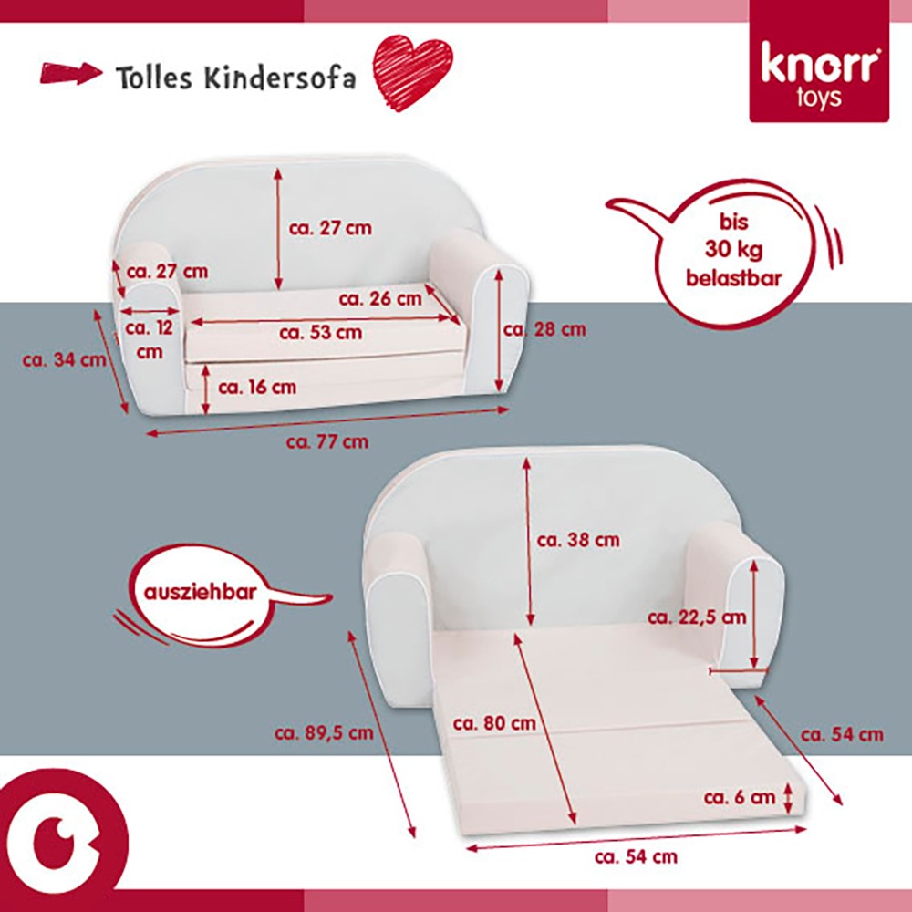 Knorrtoys® Sofa »Einhorn pink« für Kinder; Made in Europe
