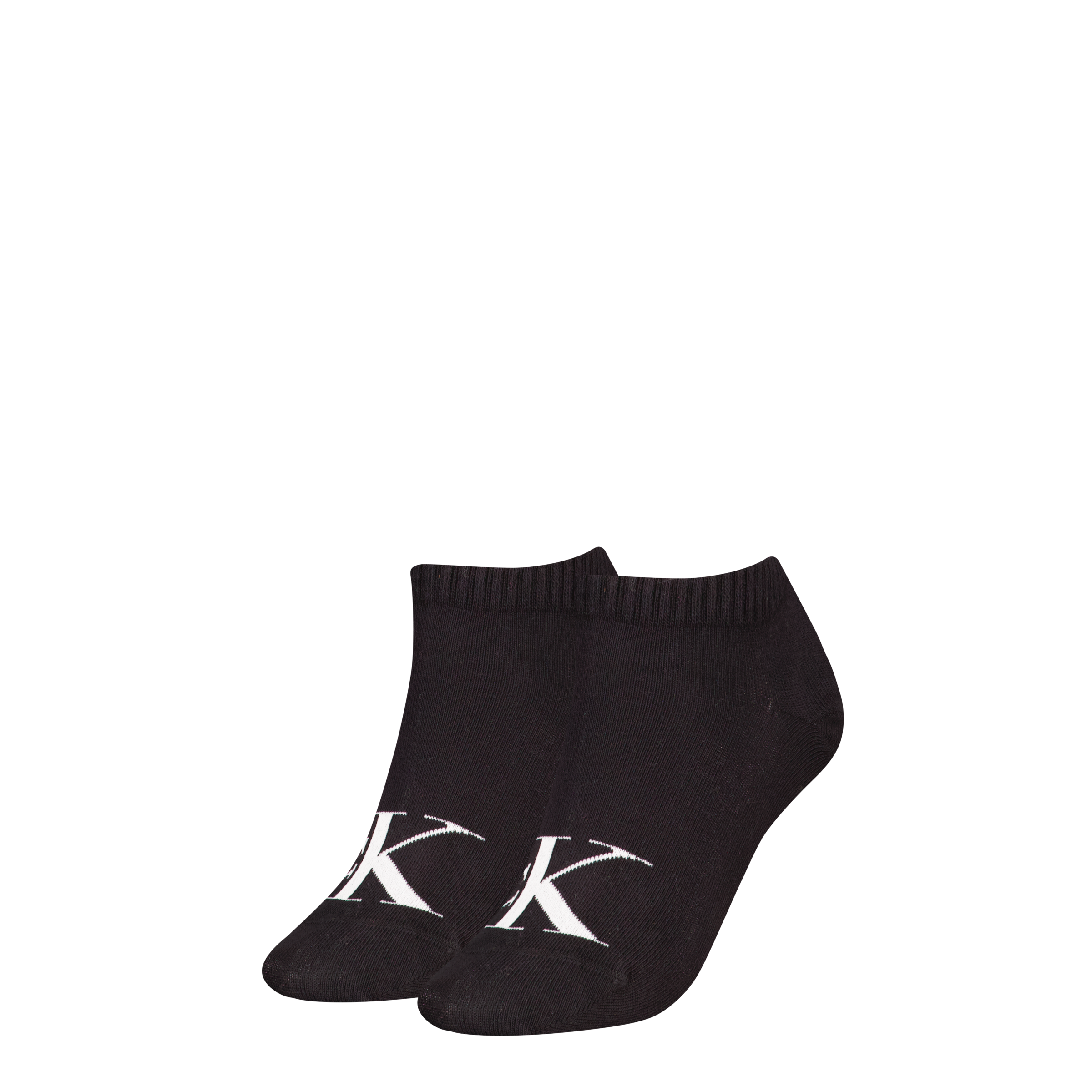 Calvin Klein Jeans Chaussettes de baskets »CKJ WOMEN SNEAKER MONOGRAM« 2 paires,  bords côtelés, broderie logo devant