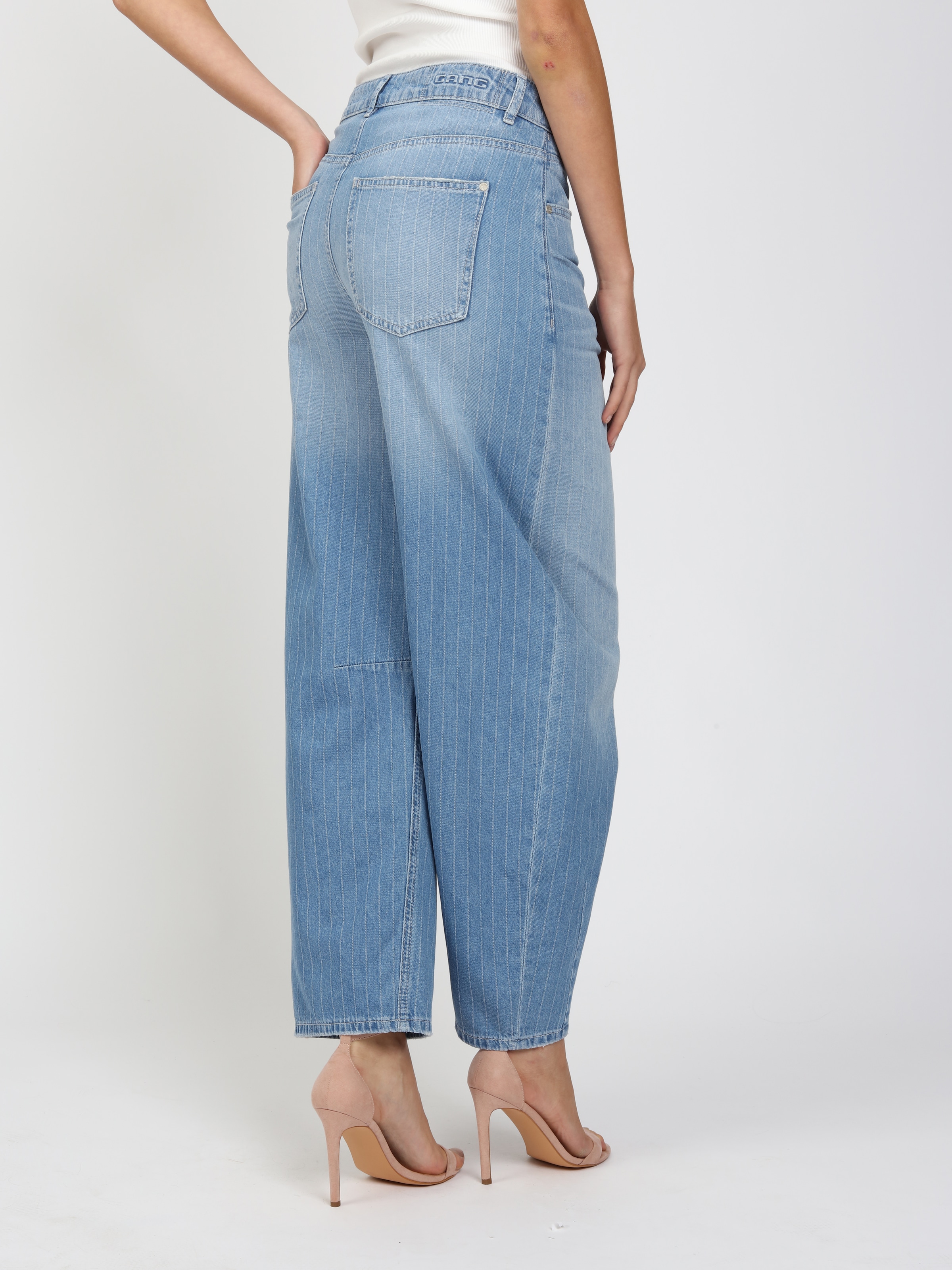 GANG Jeans loose fit »94SARINA« avec rayures tissées, coupe Barrel Fit