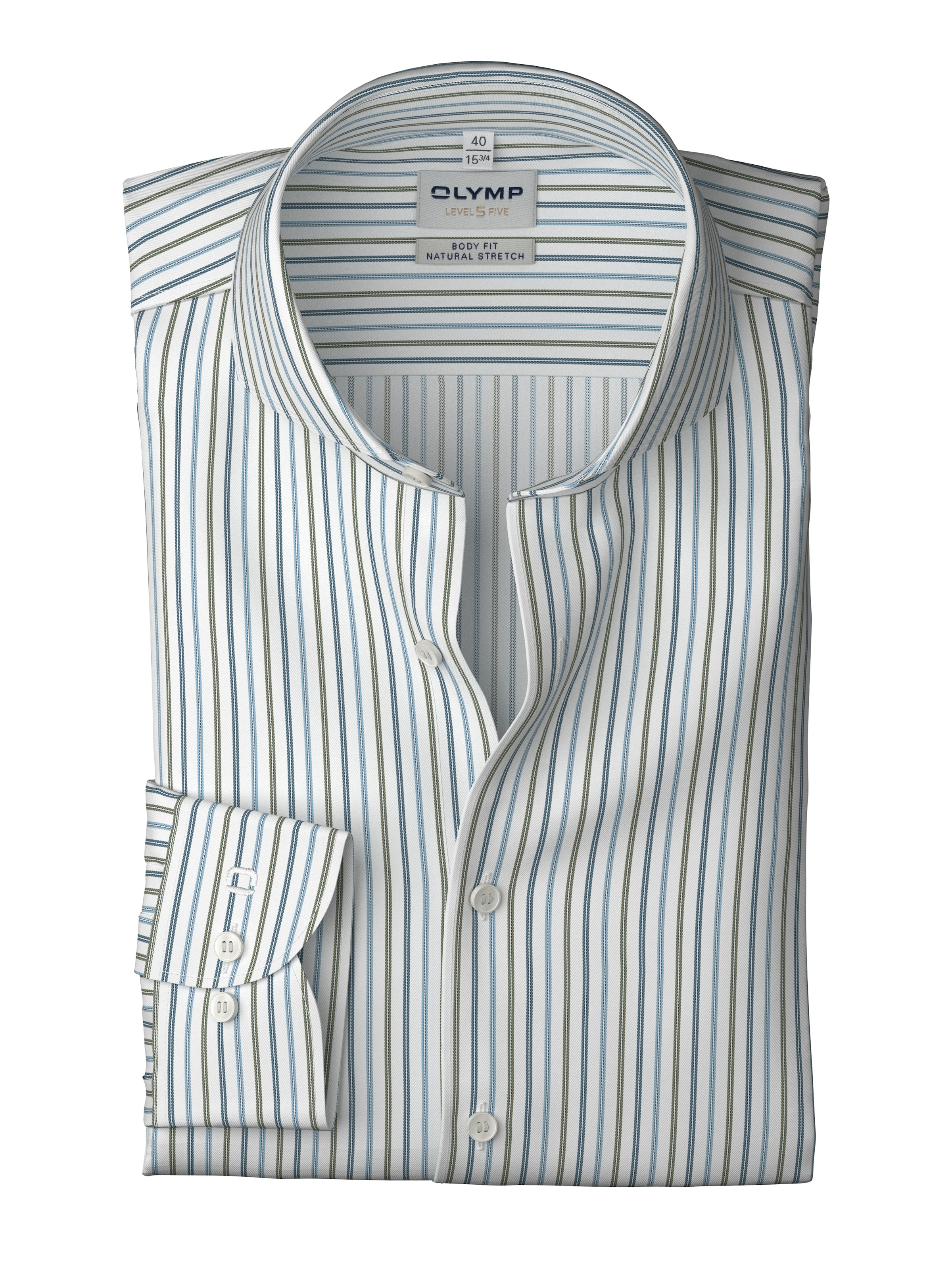 OLYMP Chemise à manches longues »Level Five« Businesshemd, body fit, Haifischkragen, gestreift