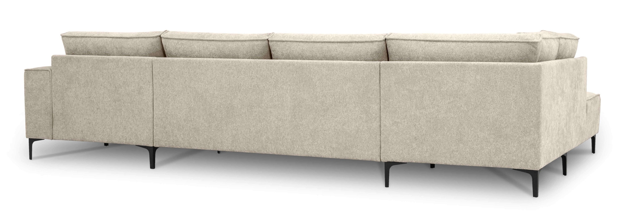 GOODproduct Paysage de salon »OLAND Bouclé U-Form, XXL, B: 345 cm, Skandi-Design« Forme en U, 345 cm, suspension à ressorts ondulés, design scandinave, pieds en métal