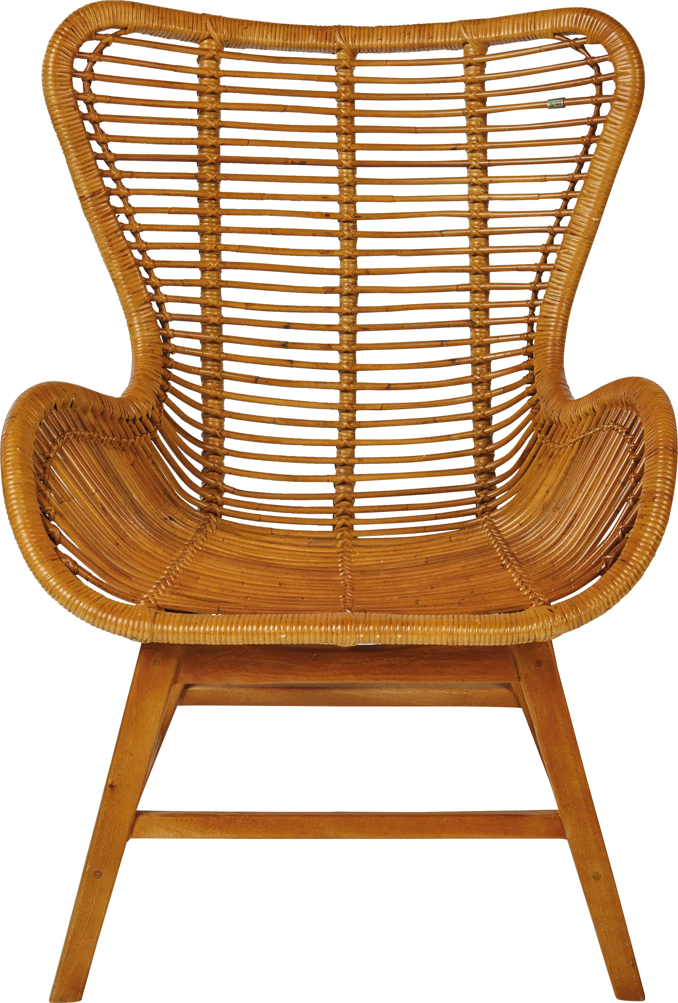 SIT Fauteuil »T-RATTAN ARMCHAIR« Rattanarmlehnstuhl mit Teakholzgestell und organischer Form