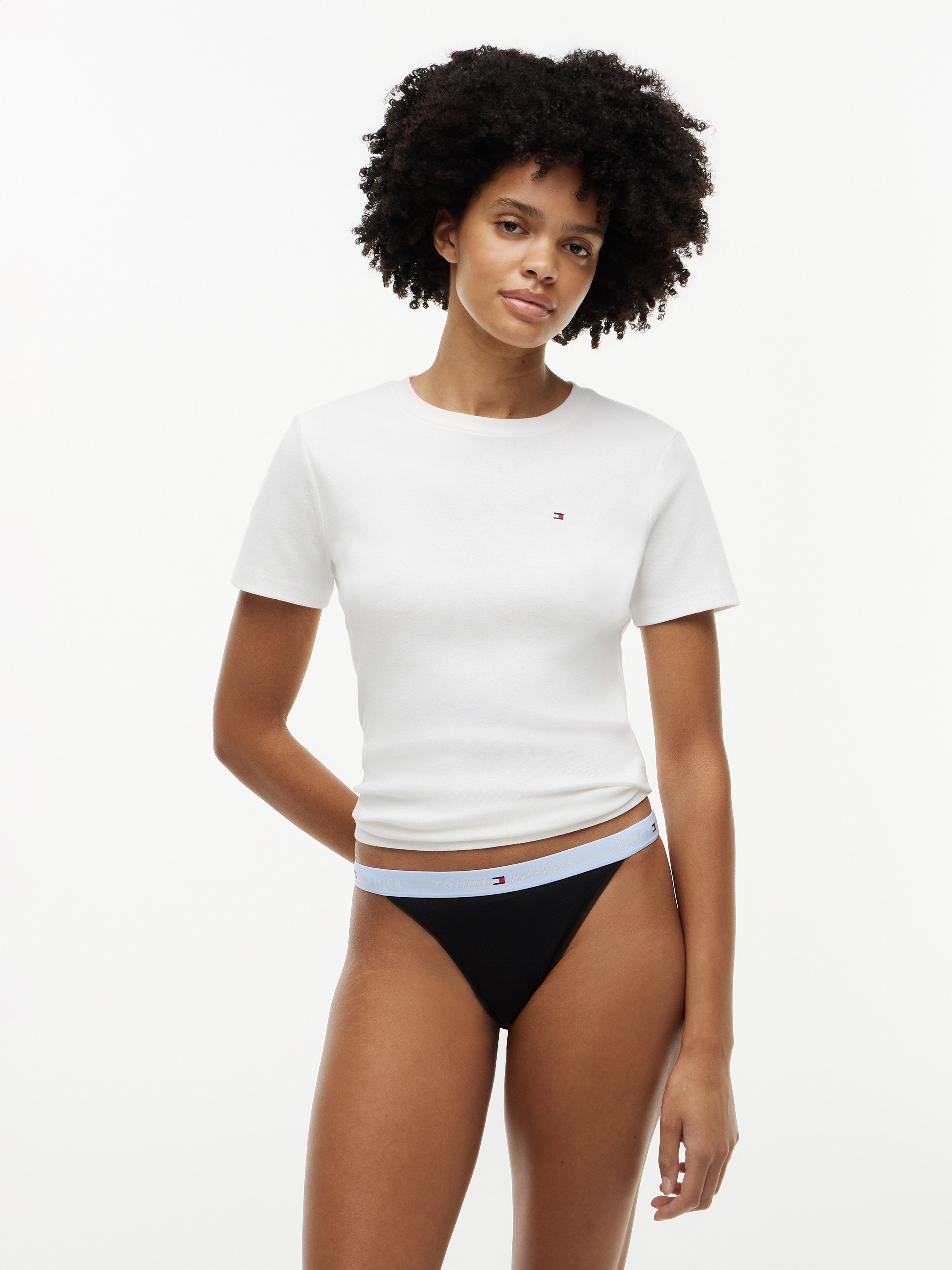 Tommy Hilfiger Underwear Tanga 3 cuis coupe ajustée avec ceinture élastique