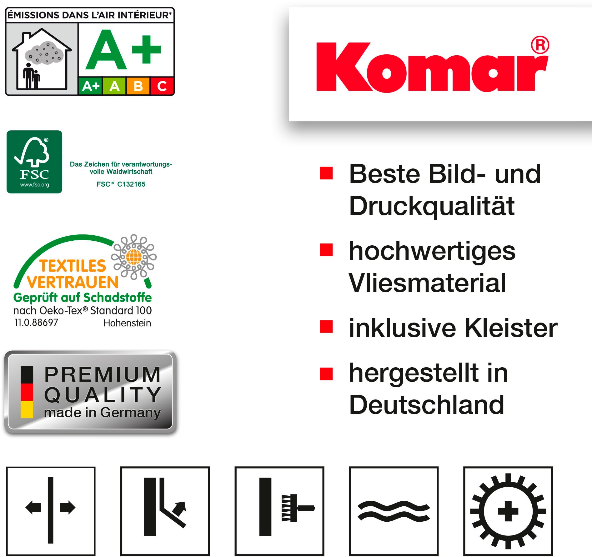 Komar Vliestapete »Digitaldruck Vlies -  Calm Creativity - Grösse 200 x 250 cm« bedruckt glatt Wohnzimmer, Schlafzimmer