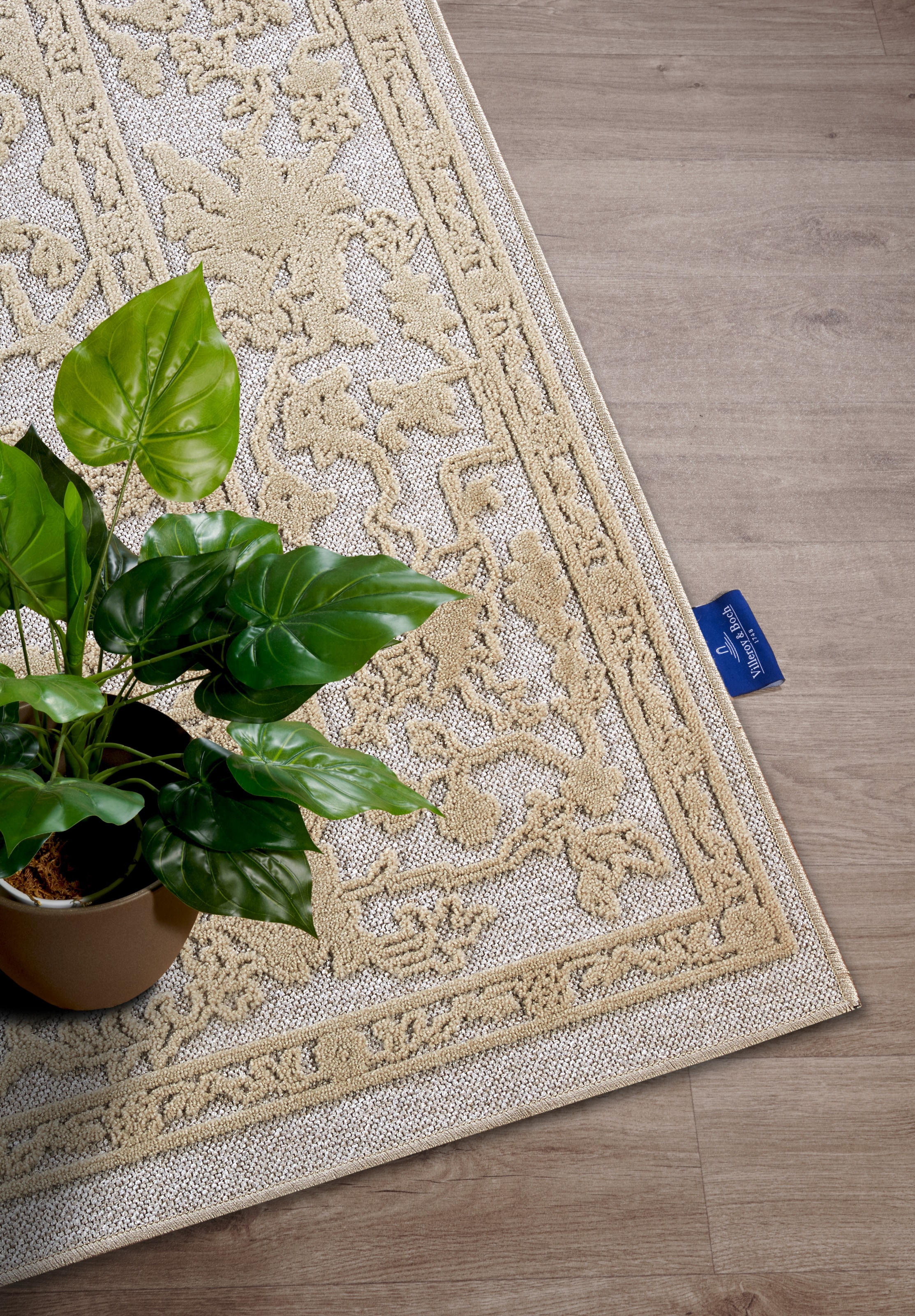 Villeroy & Boch Teppich »Ambroise« rechteckig 5,5 mm Höhe Wohnzimmer, Schlafzimmer, Modern, Hoch-Tief Effekt, Flur