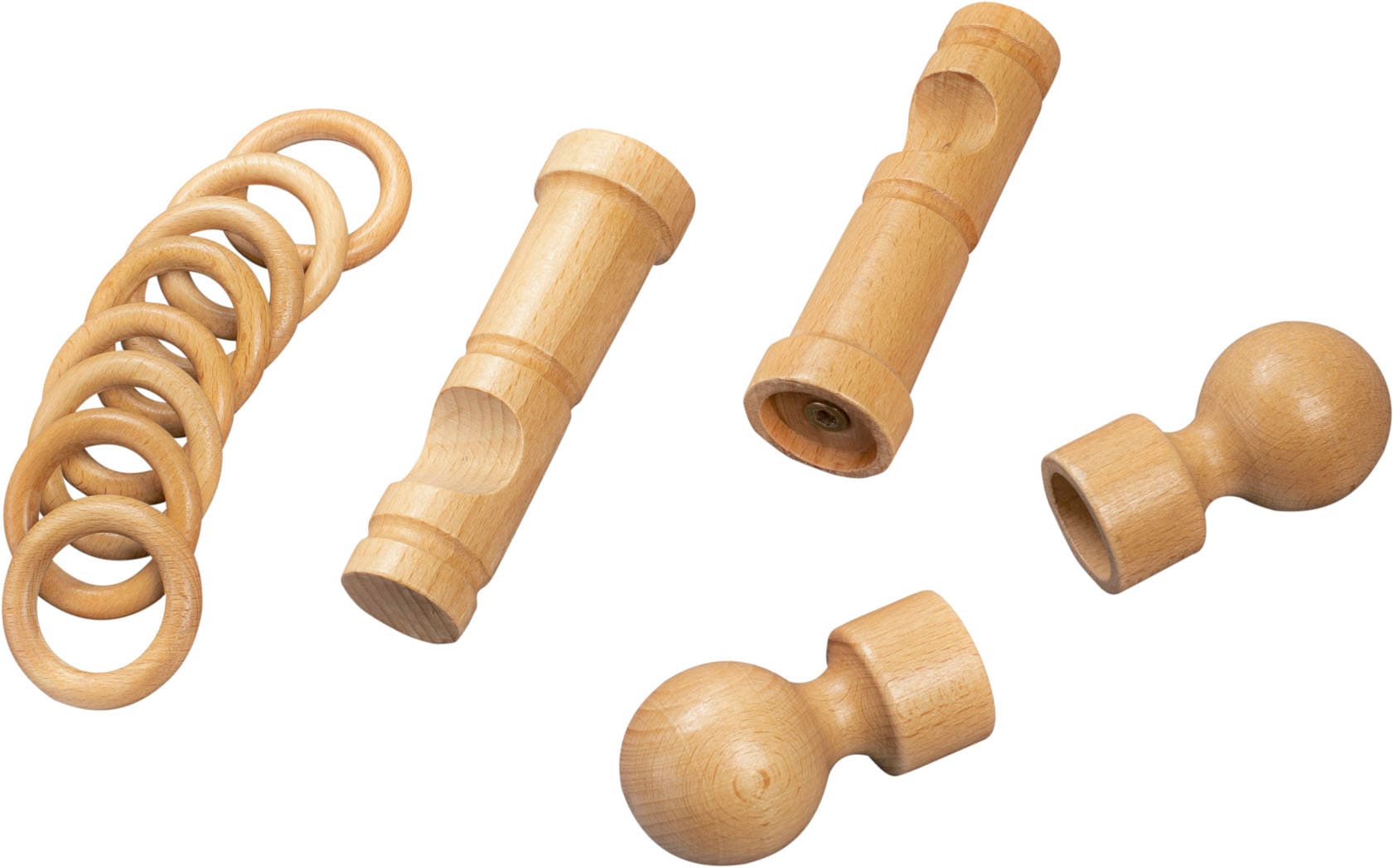 SN DECO GROUP Tringle à rideaux »Giro« 1 course-läufig Fixmass 28 mm, Holz, verschiedenen Längen und Farben, Komplettset