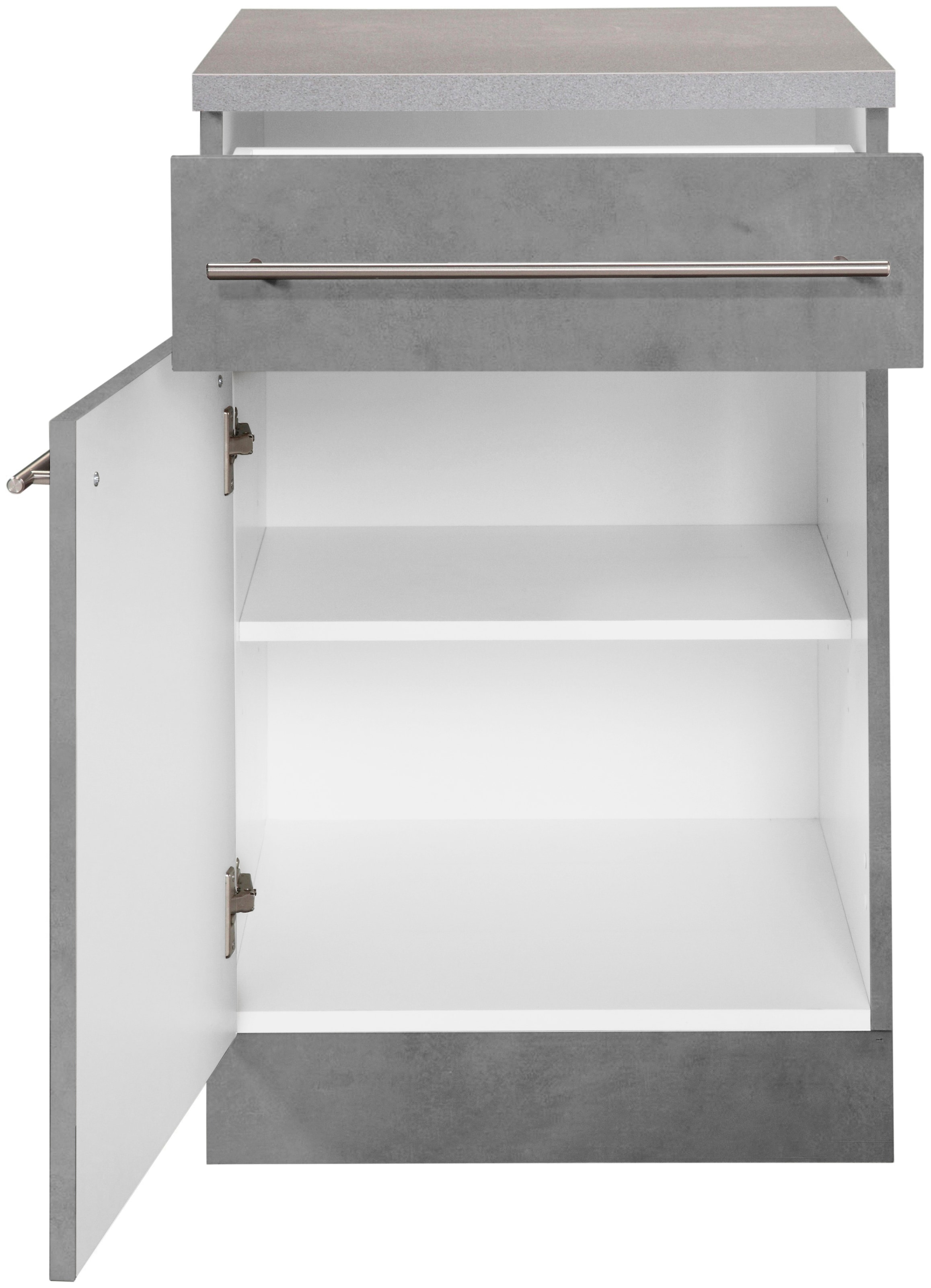 wiho Küchen Armoire basse »Chicago« 50 cm breit, 1 Schubkasten und 1 Tür