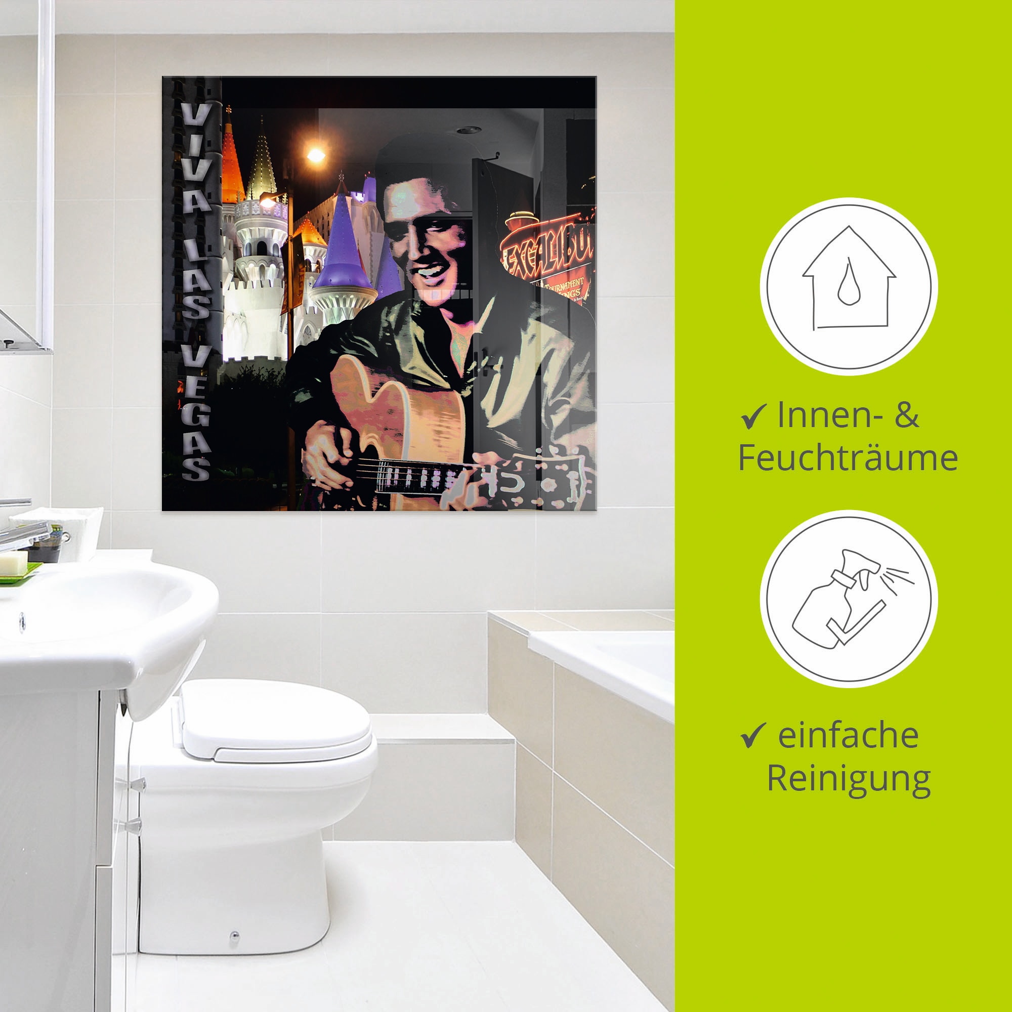 Artland Tableau en verre »Elvis Presley« 1 cuis tlg. in verschiedenen Grössen