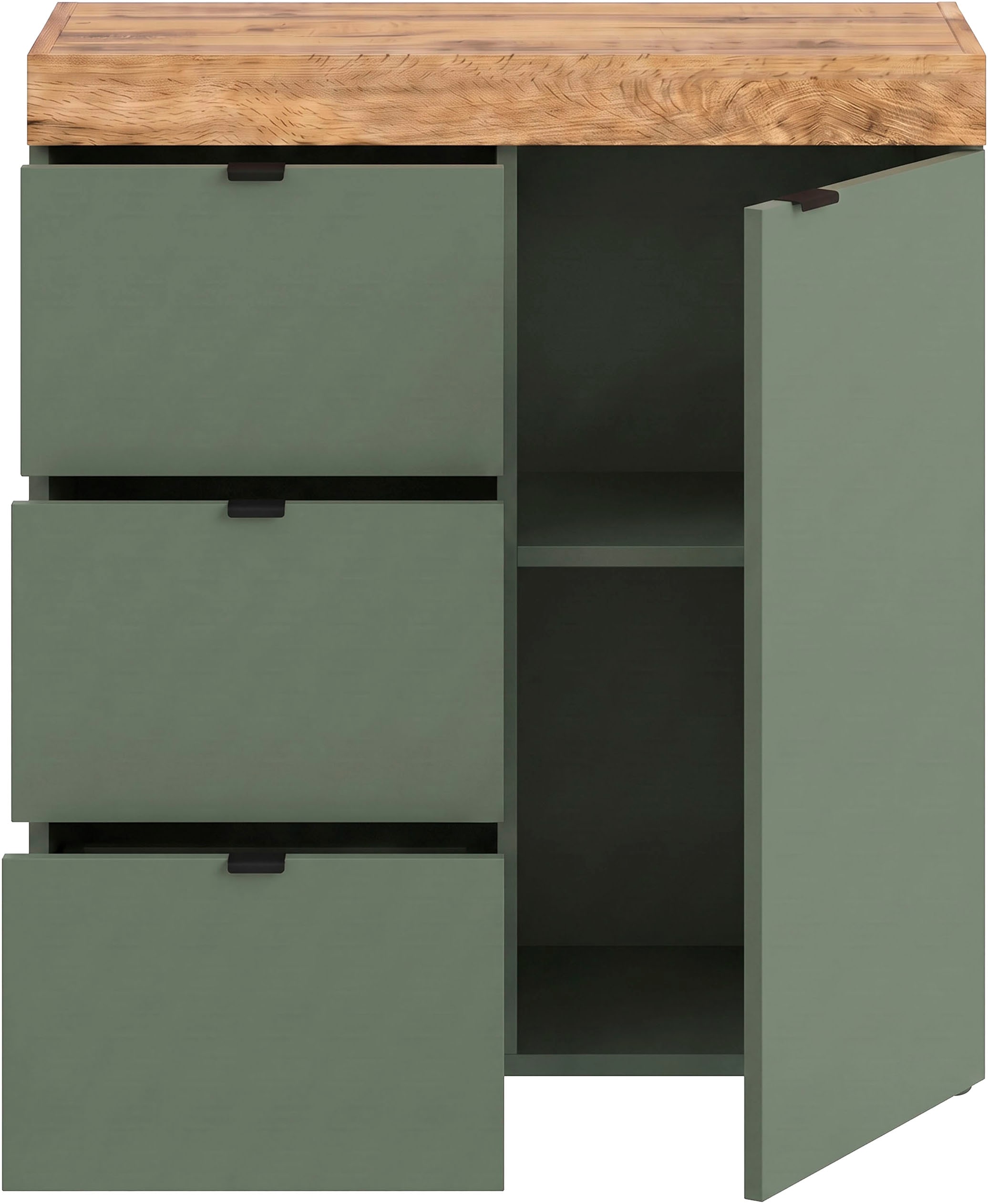 GOODproduct Commode »MAMBO II, Breite 77 cm, 1 Tür, 1 Einlegeboden, 3 Schubkästen« 1 cuis tlg. Commode, buffet, salon, chambre à coucher