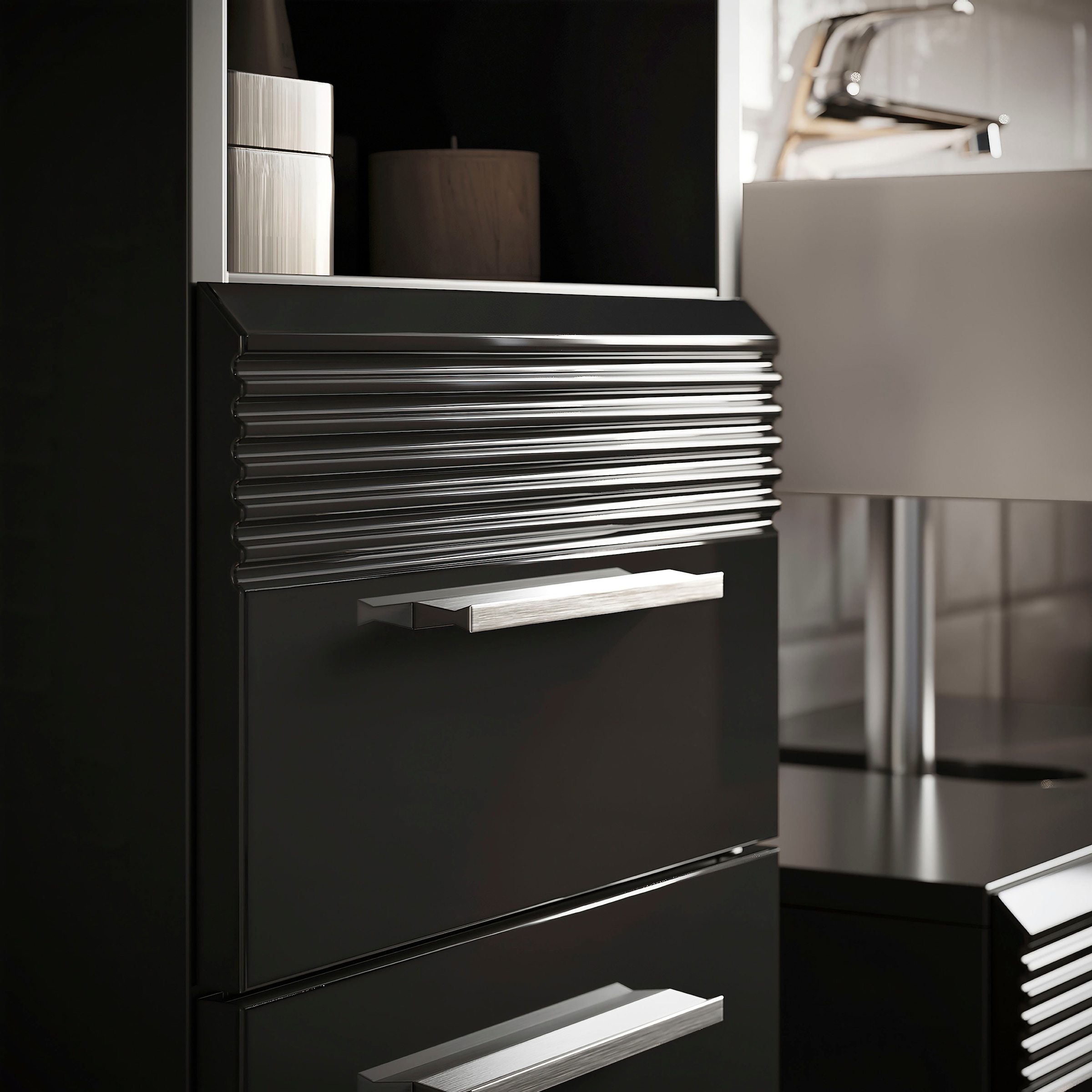 Home affaire Badmöbel-Set »Malmö, 2 teilig, inklusive LED Beleuchtung, bestehend aus:« 2 Stk. tlg.