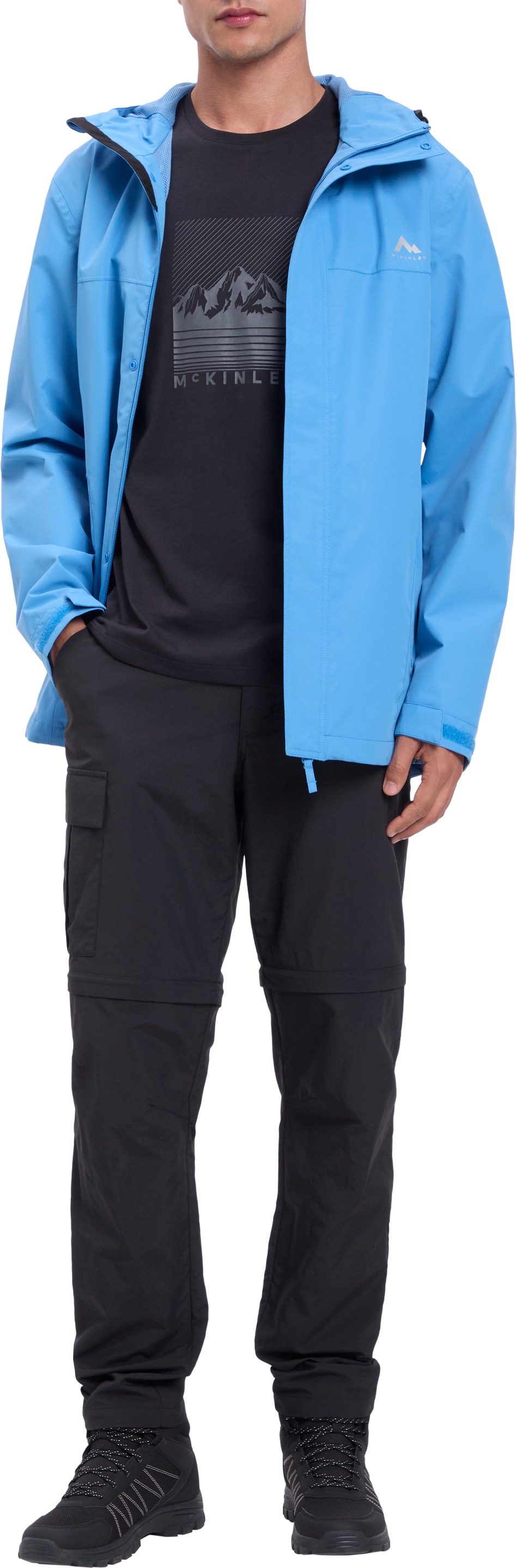 McKINLEY Veste de pluie »HE.-REGENJACKE CARLIDE II M« Avec technologie AQUAMAX, respirant, plus long dans le dos