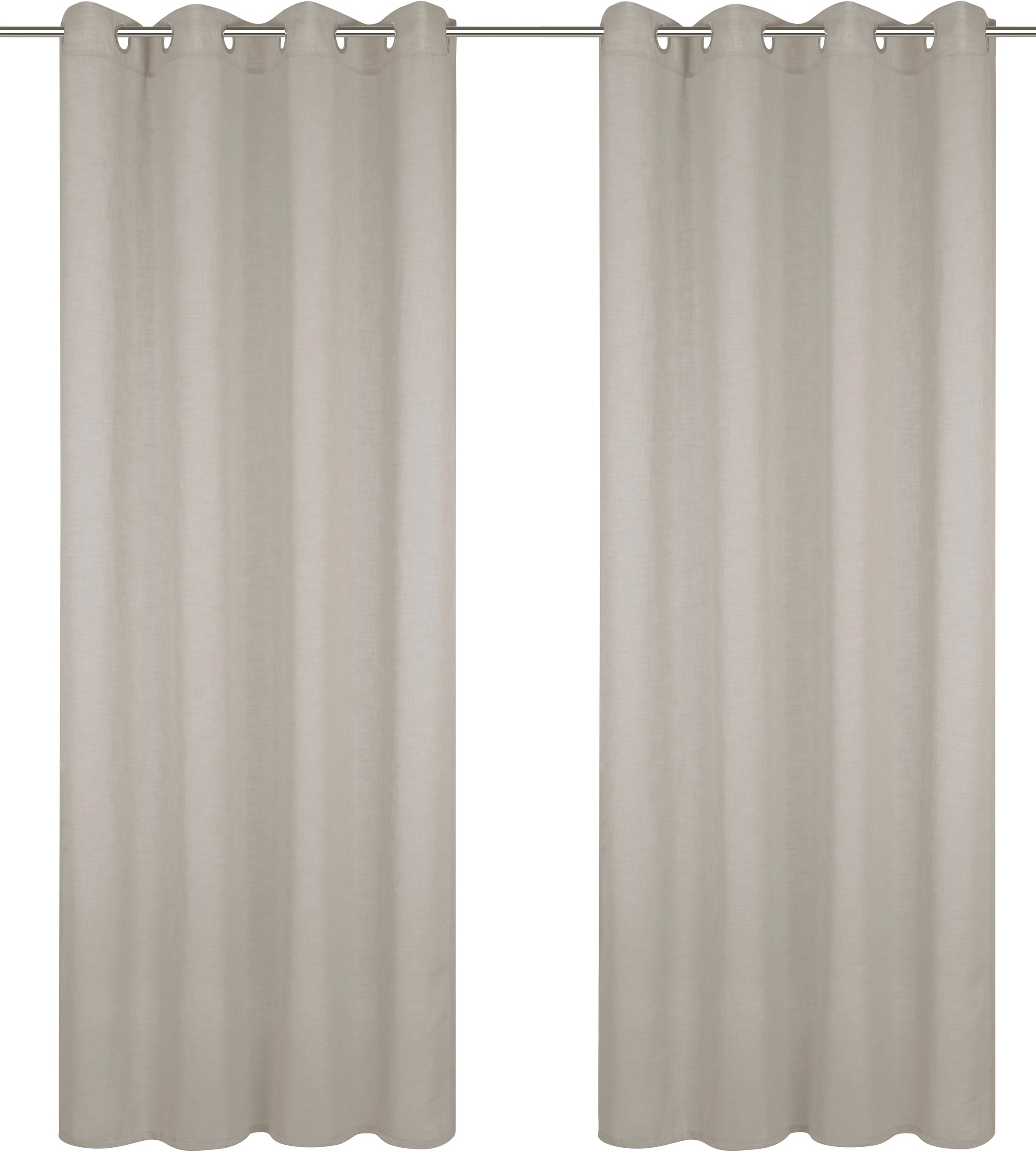 GOODproduct Rideau »Fiete« Œillet 1 cuis tlg. Leinen Optik, monochrom, basic, pflegeleicht, verschiedene Grössen