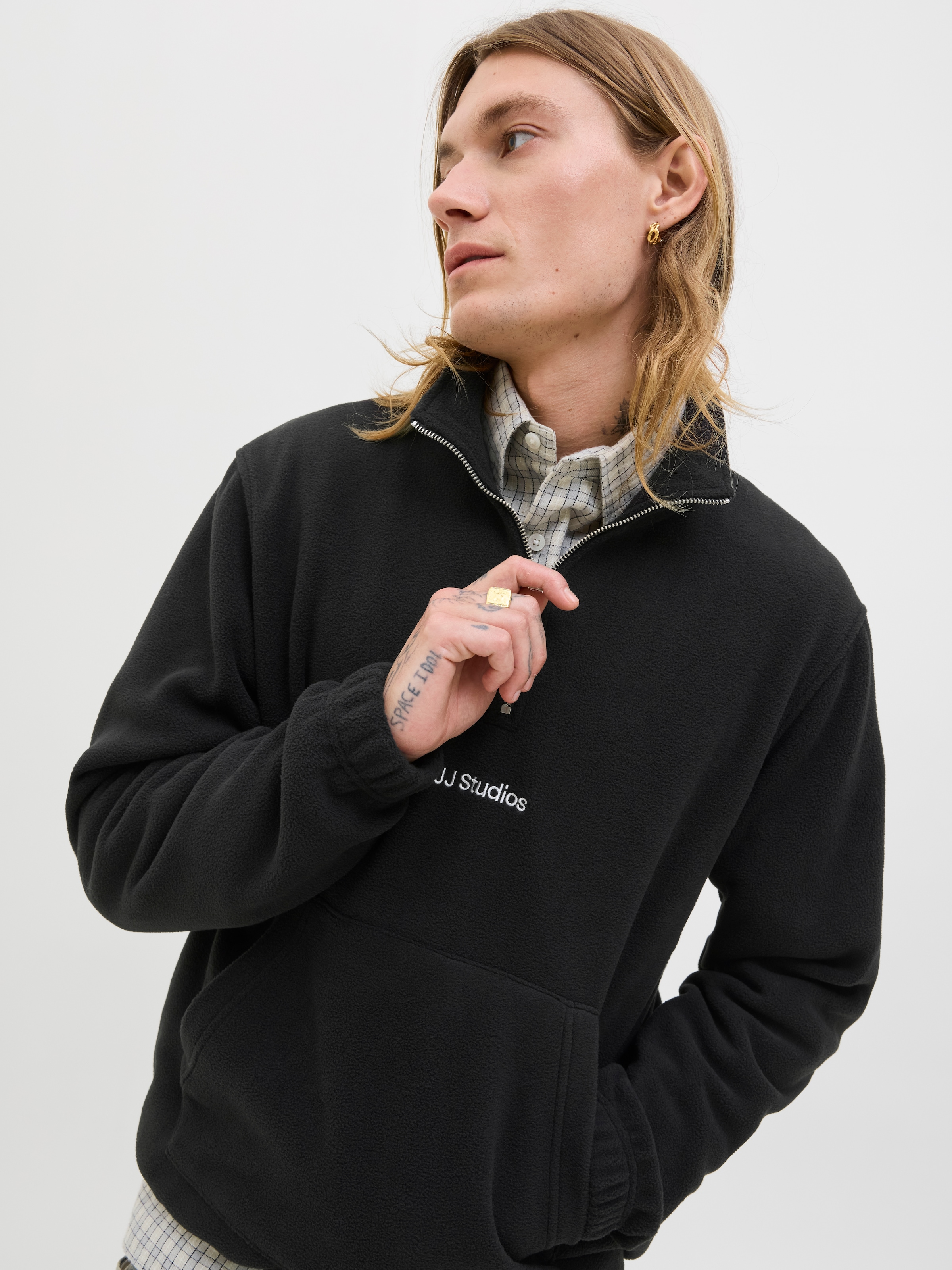 Jack & Jones Fleecepullover »JJSOHO HALFZIP FLEECE«, Kunstfaser, relaxed fit
