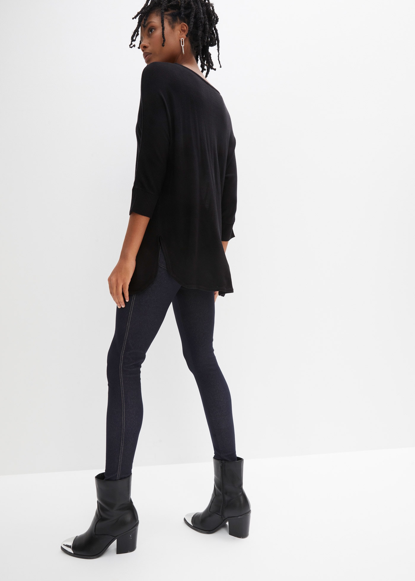 bonprix Strickpullover »Feinstrickpullover mit 3/4 Arm« Feinstrickpullover mit 3/4 Arm