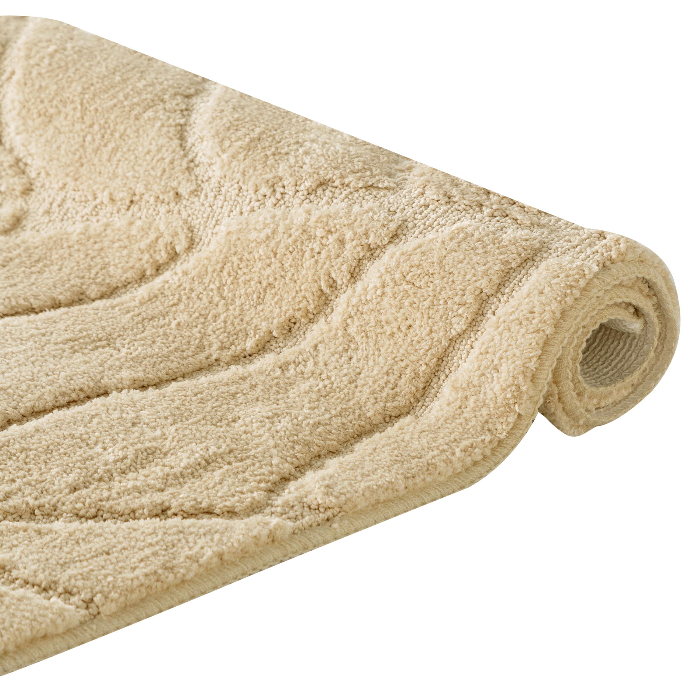 GOODproduct Badematte »Epense, Badvorleger, Badezimmer Teppich, Duschmatte mit Blattstruktur« Höhe 10 mm rutschhemmend beschichtet fussbodenheizungsgeeignet | schnell trocknend Badteppich, Uni, Blätter, Hoch-Tief, verschiedene Farben und Grössen