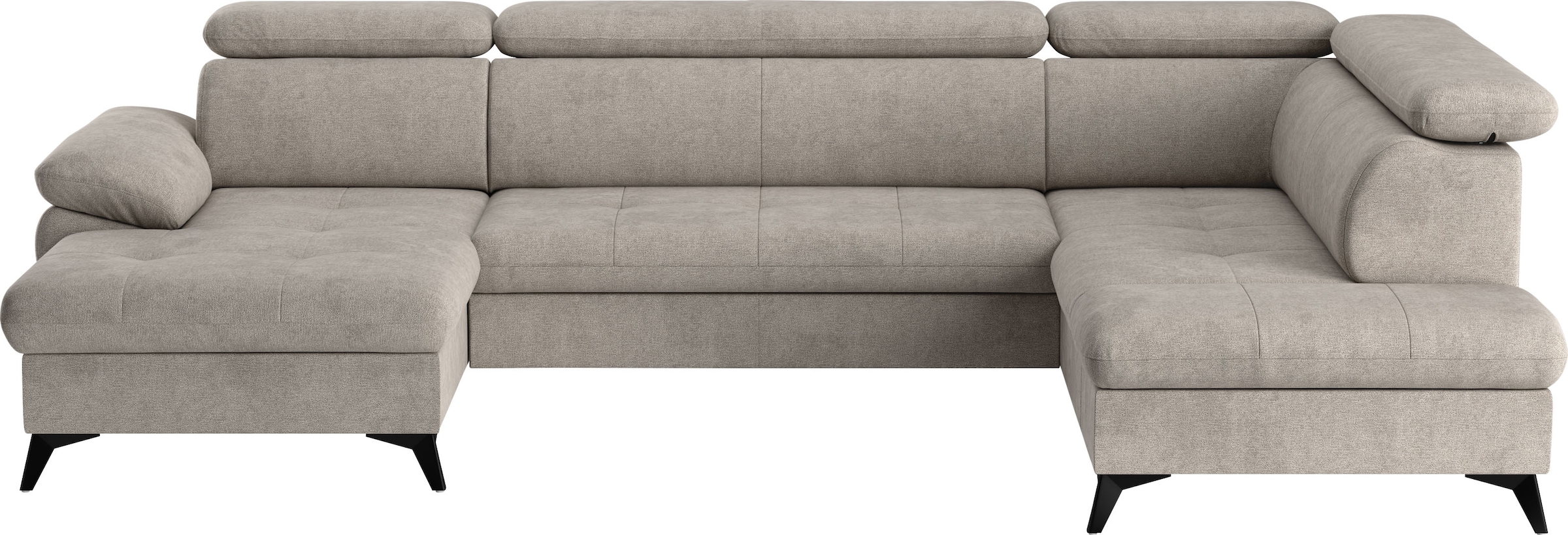 COTTA Wohnlandschaft »Hudson U-Form, B: 324 cm« mit Kopfteilverstellung, optional Bettfunktion & Bettkasten