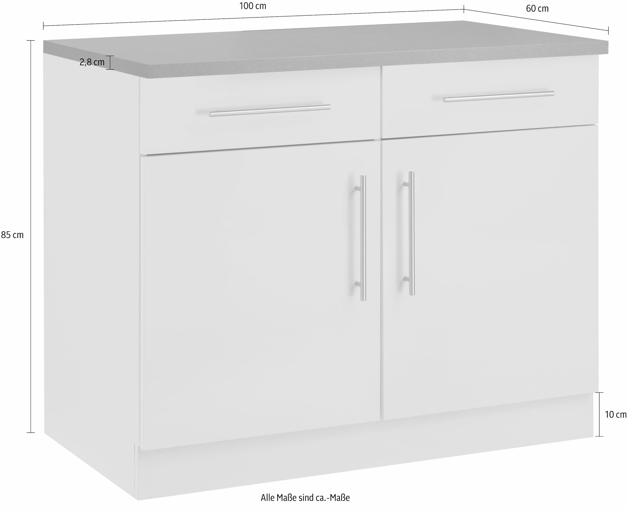 wiho Küchen Armoire basse »Cali« 100 cm breit