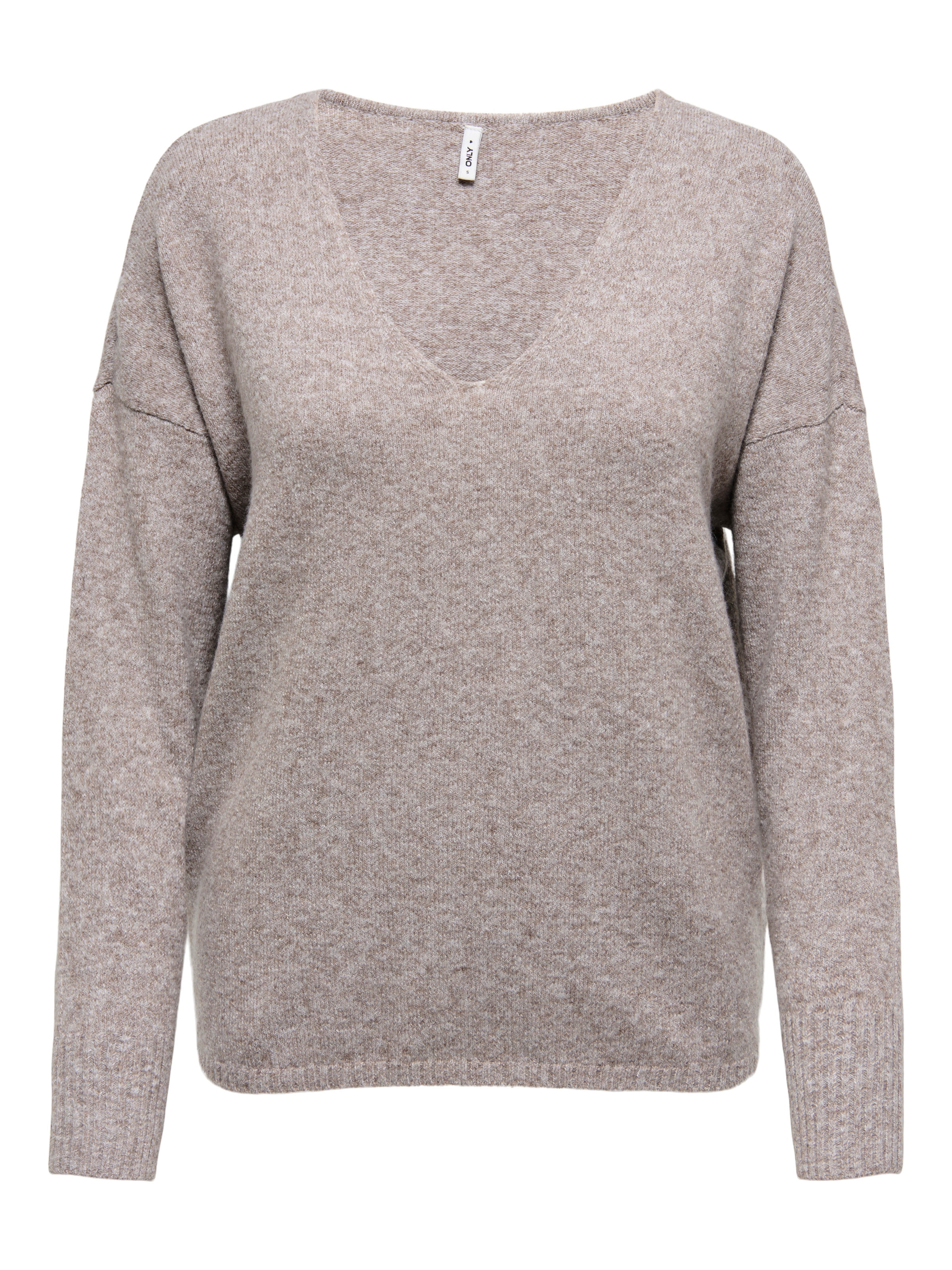 ONLY V-Ausschnitt-Pullover »ONLRICA LIFE L/S V-NECK PULLO KNT NOOS« Materialmix, regular fit