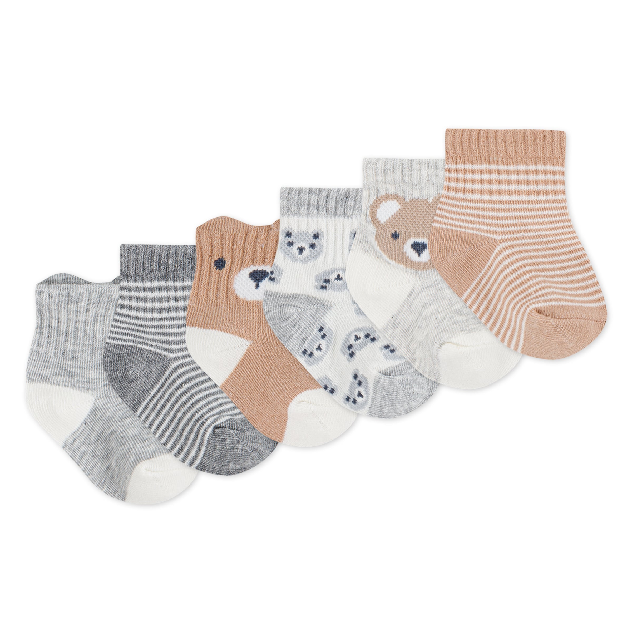 HUGGIES babywear Chaussettes »HGHB 6PK SOCK« Packung, 6 Couple tlg. mit Stickereien
