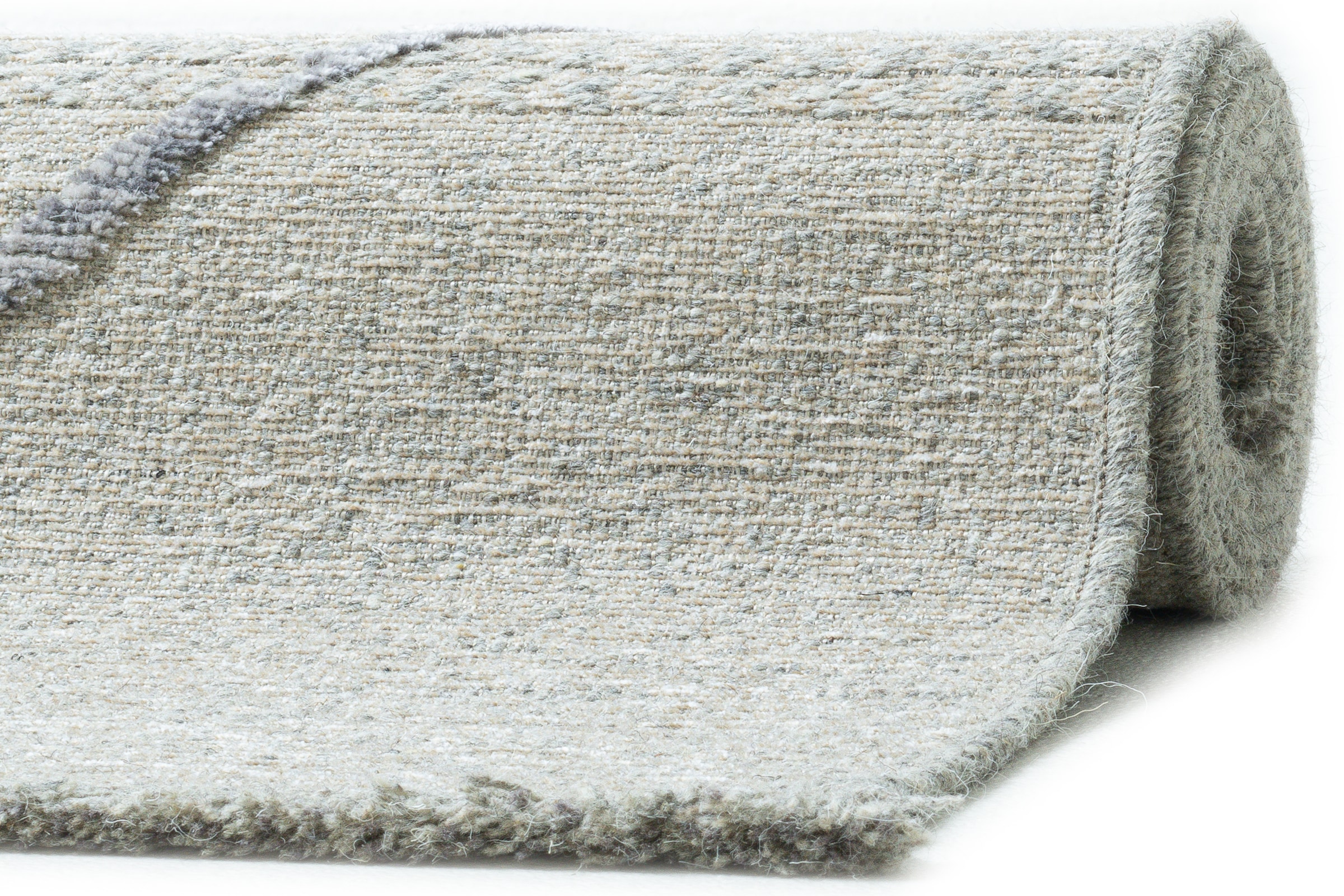 Sansibar Tapis »Braderup« Rectangulaire 2 mm Höhe tissu plat, design scandinave moderne, motif losanges, avec franges