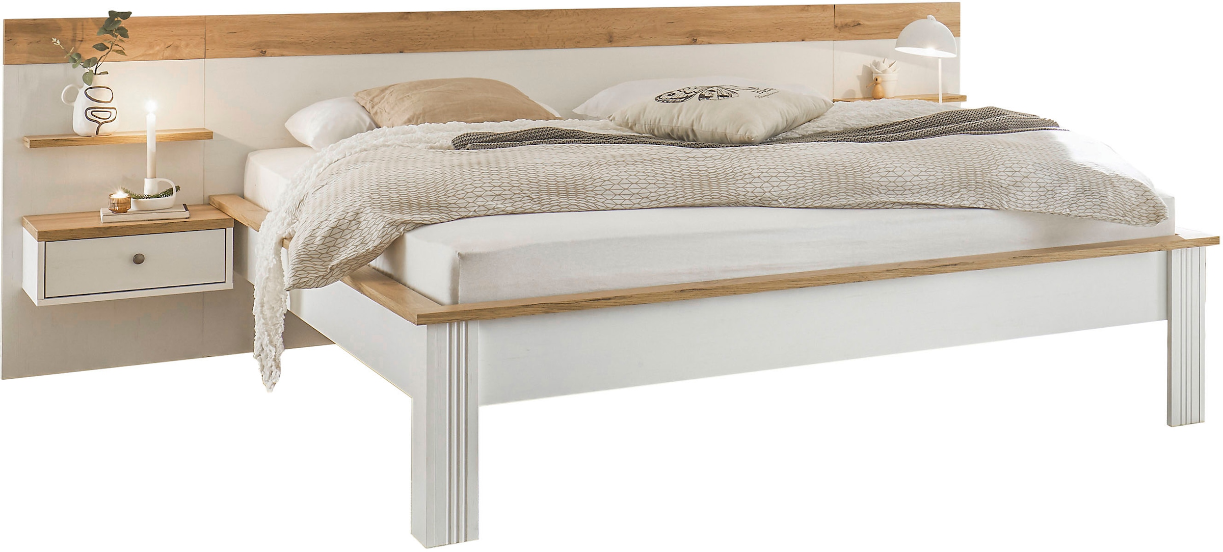 GOODproduct Schlafzimmer-Set »Westminster« Bett Liegefläche 180/200cm und 2 Wandpaneele