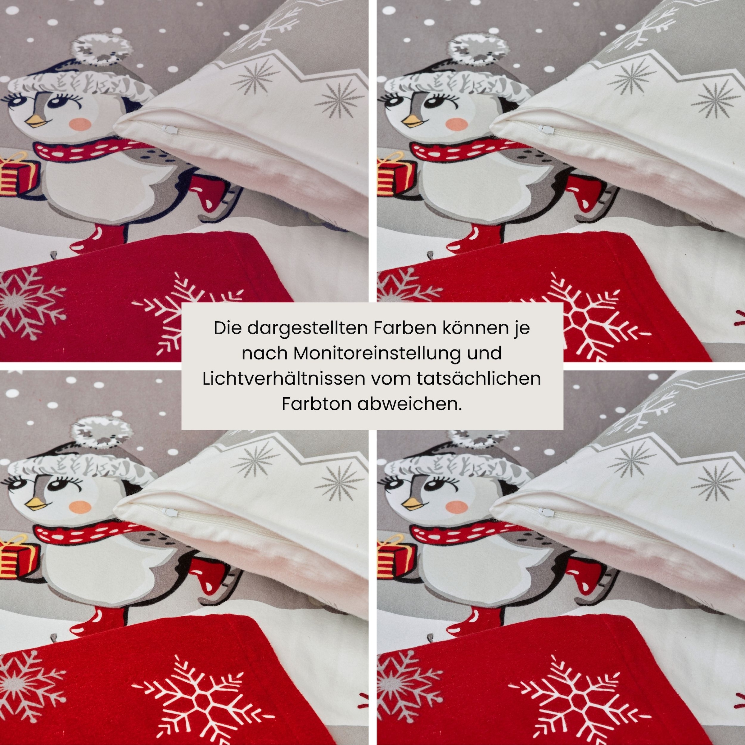 Schiesser Bettwäsche »Telso aus weicher Baumwolle mit süssen Pinguinen« 2 Stk. OEKO-TEX® MADE IN GREEN