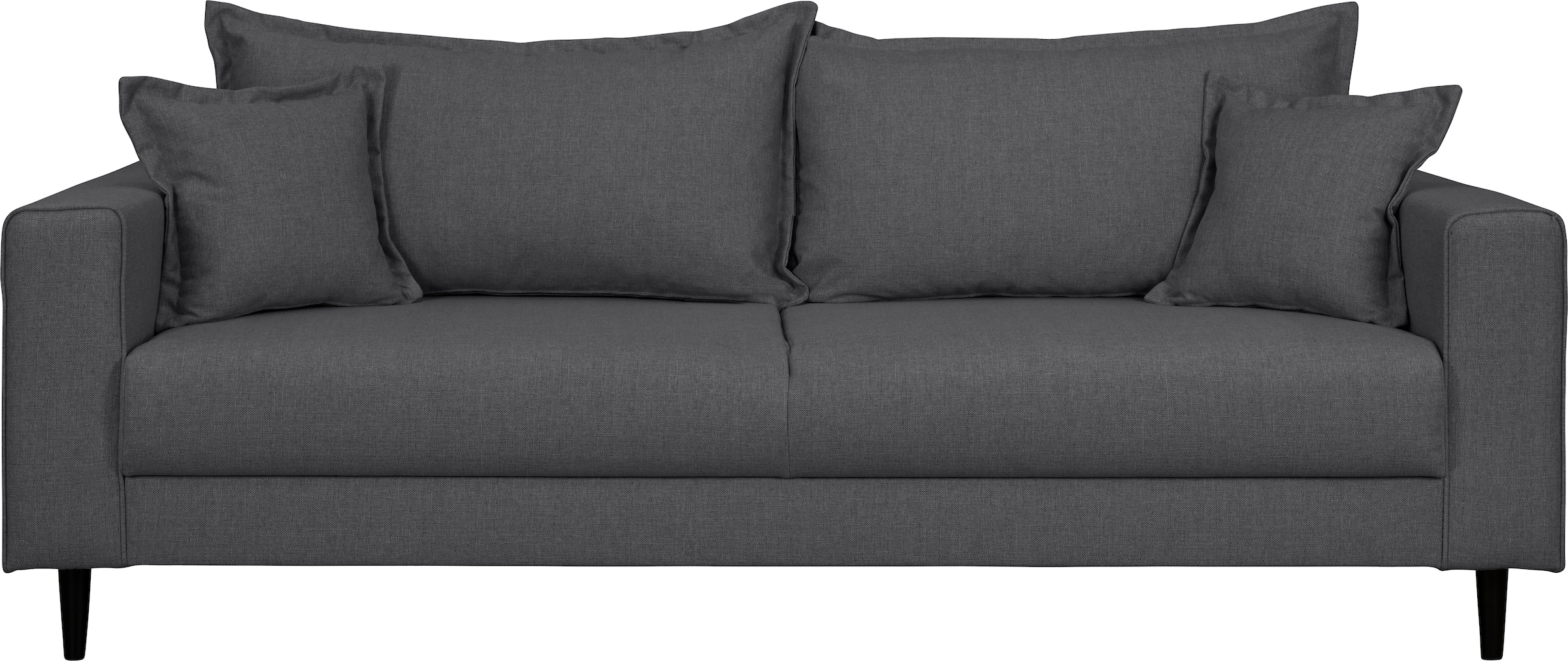 Home affaire 3-places »VEYRAS, hoher Sitzkomfort, Masse B/T/H: 212/84/76 cm« mit Wellenunterfederung, incl. Rückenkissen und Zierkissen