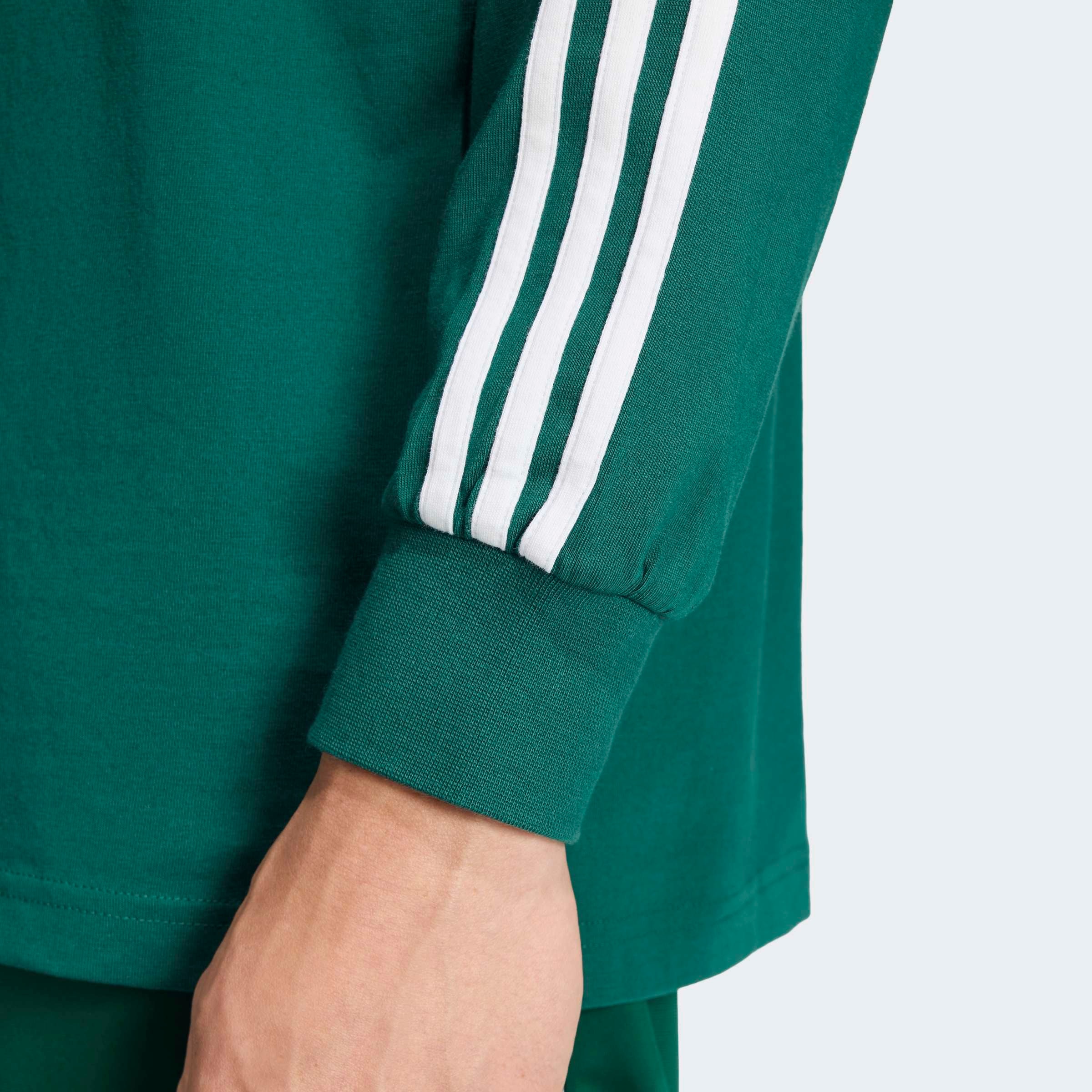 adidas Originals Polo »3-STREIFEN RUGBY LONGSLEEVE POLO« avec bouton-pression, en coton