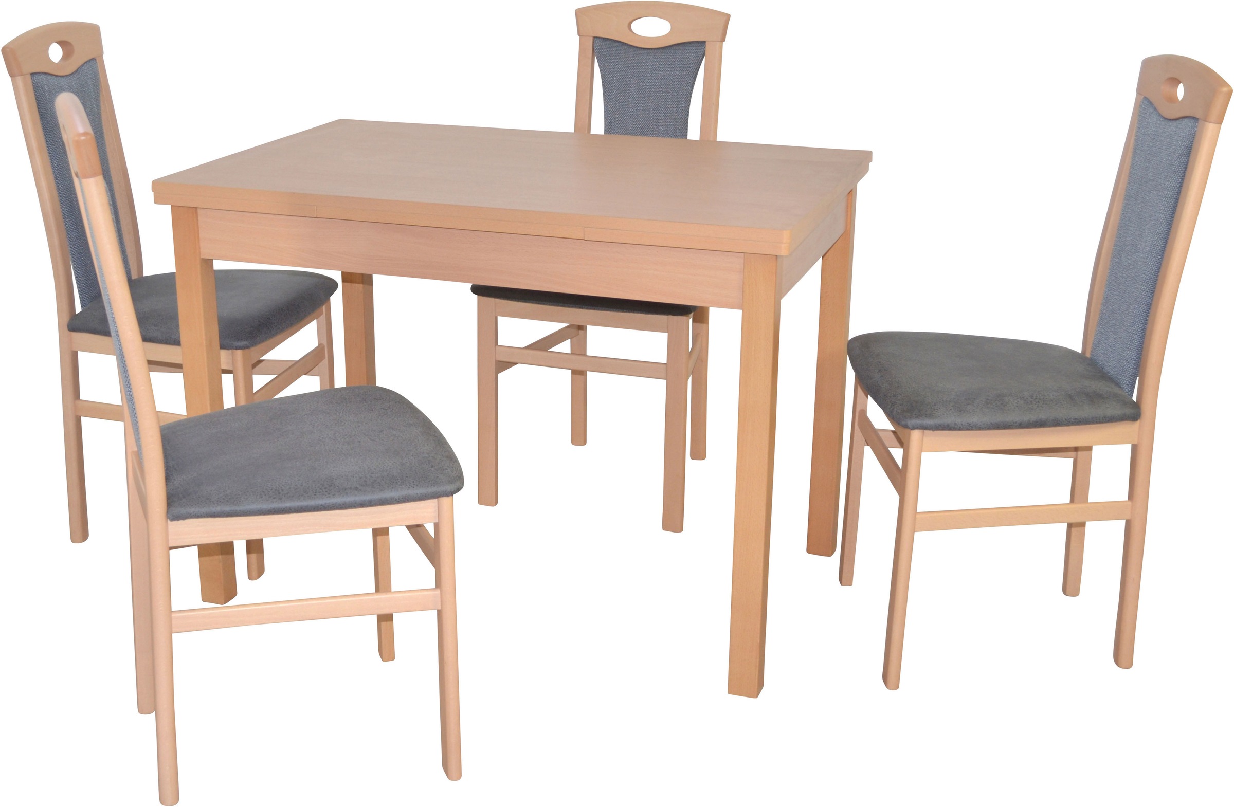 HOFMANN LIVING AND MORE Essgruppe »5tlg. Tischgruppe« Spar-Set, 5tlg. Tischgruppe, 5 Stk. tlg. Stühle montiert