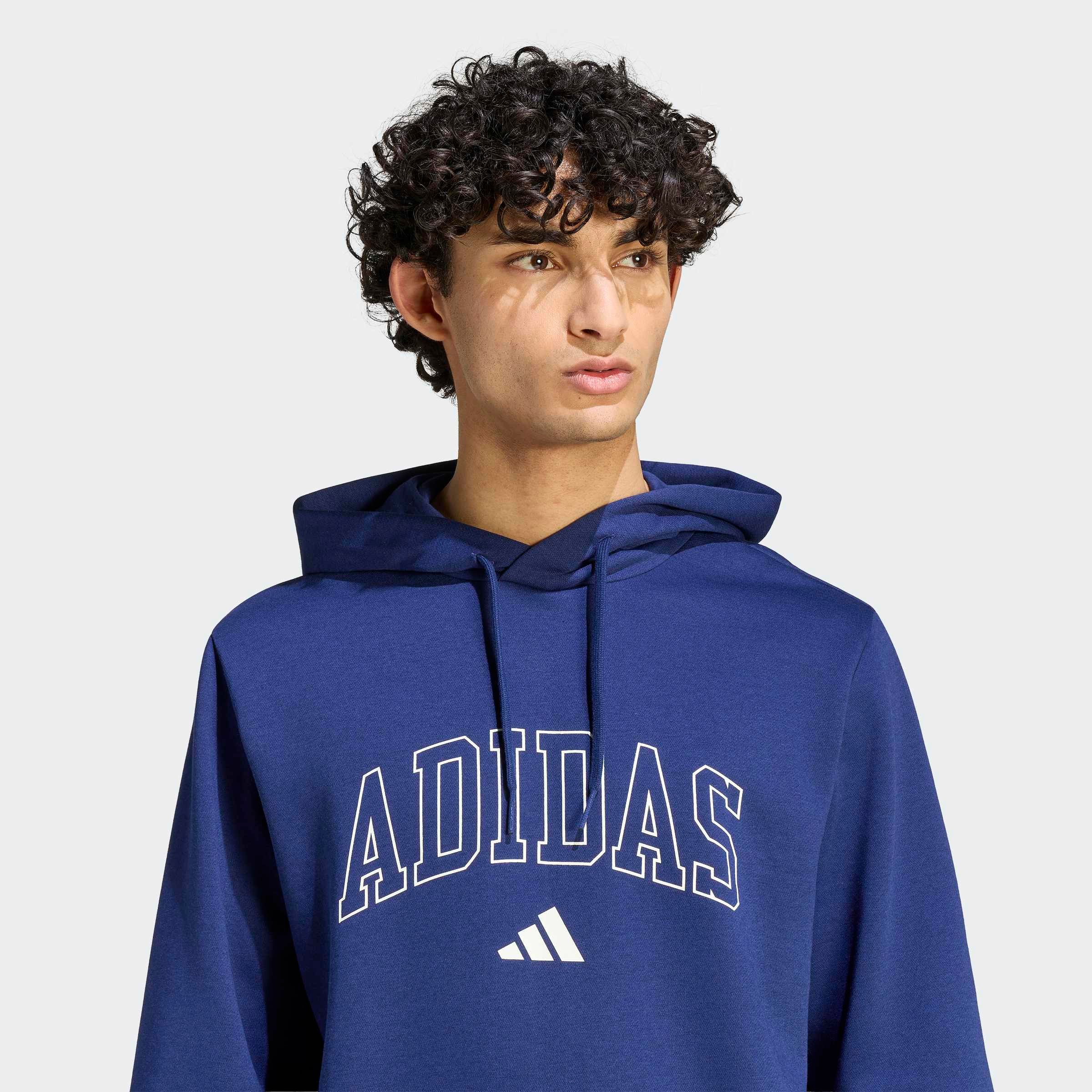 adidas Sportswear Kapuzensweatshirt »COLLEGIATE SCRIPT GRAFIK HOODIE«, mit Kapuze und Kordel, in normaler Länge
