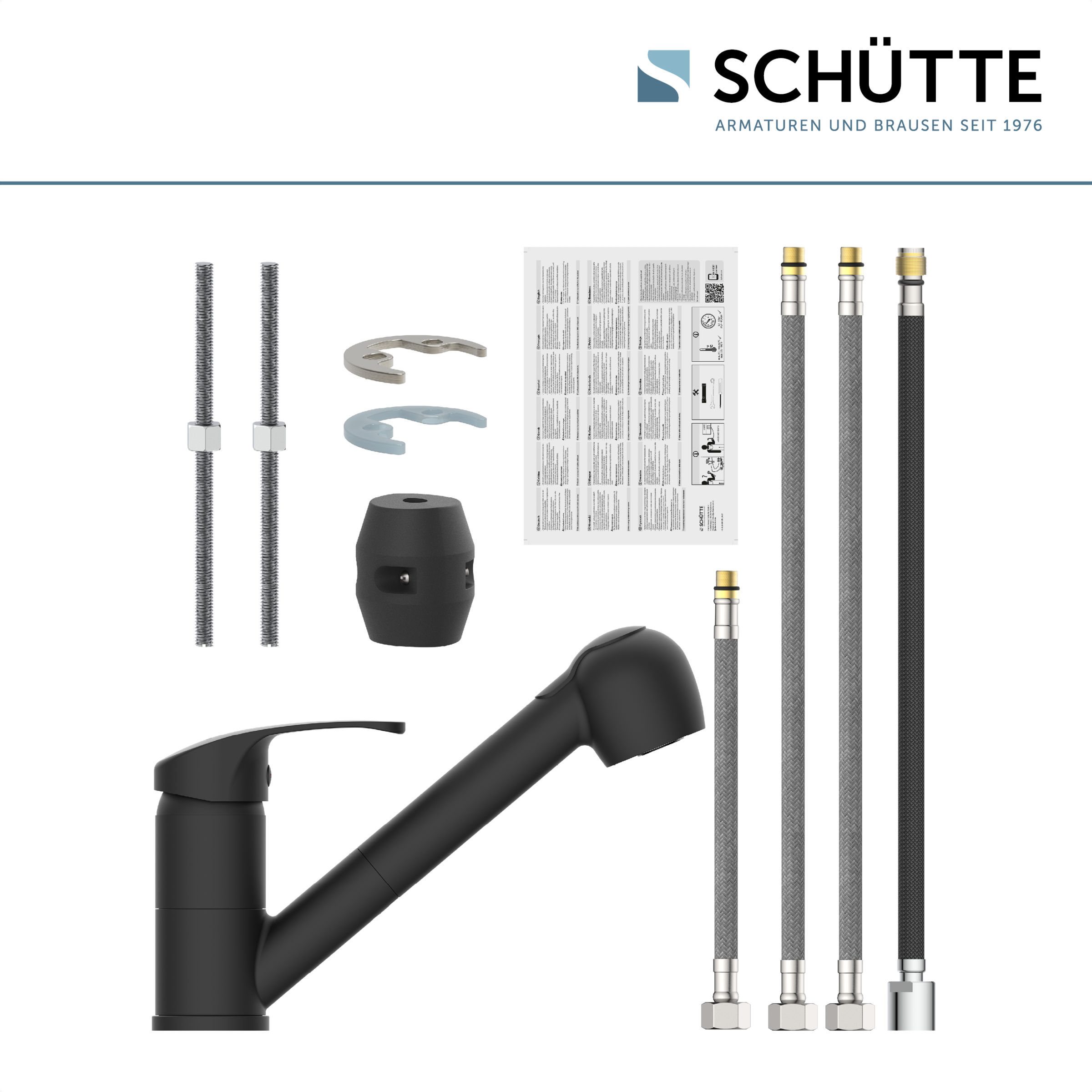 Schütte Spültischarmatur »DIZIANI« herausziehbare Brause, 90° schwenkbar, einfache Montage, langlebig