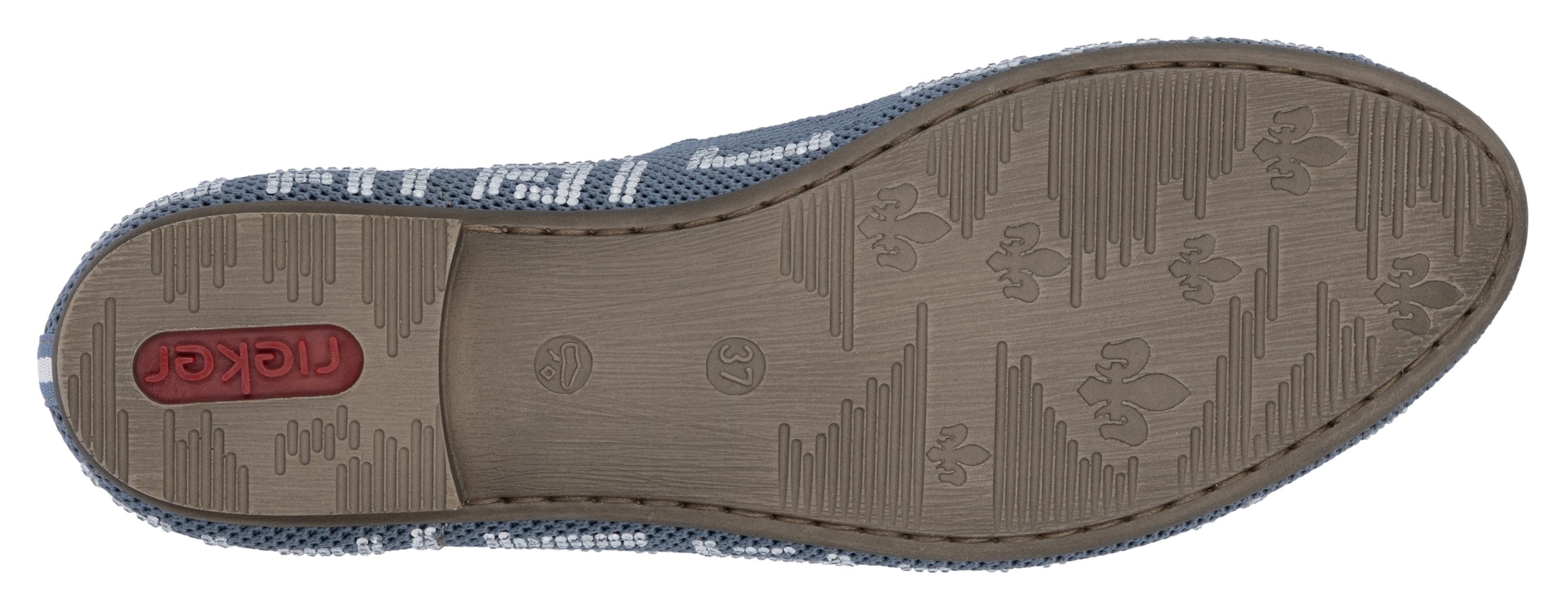 Rieker Slipper  Halbschuh, Schlupfschuh, Blockabsatz, Loafer mit Glitzersteinchen