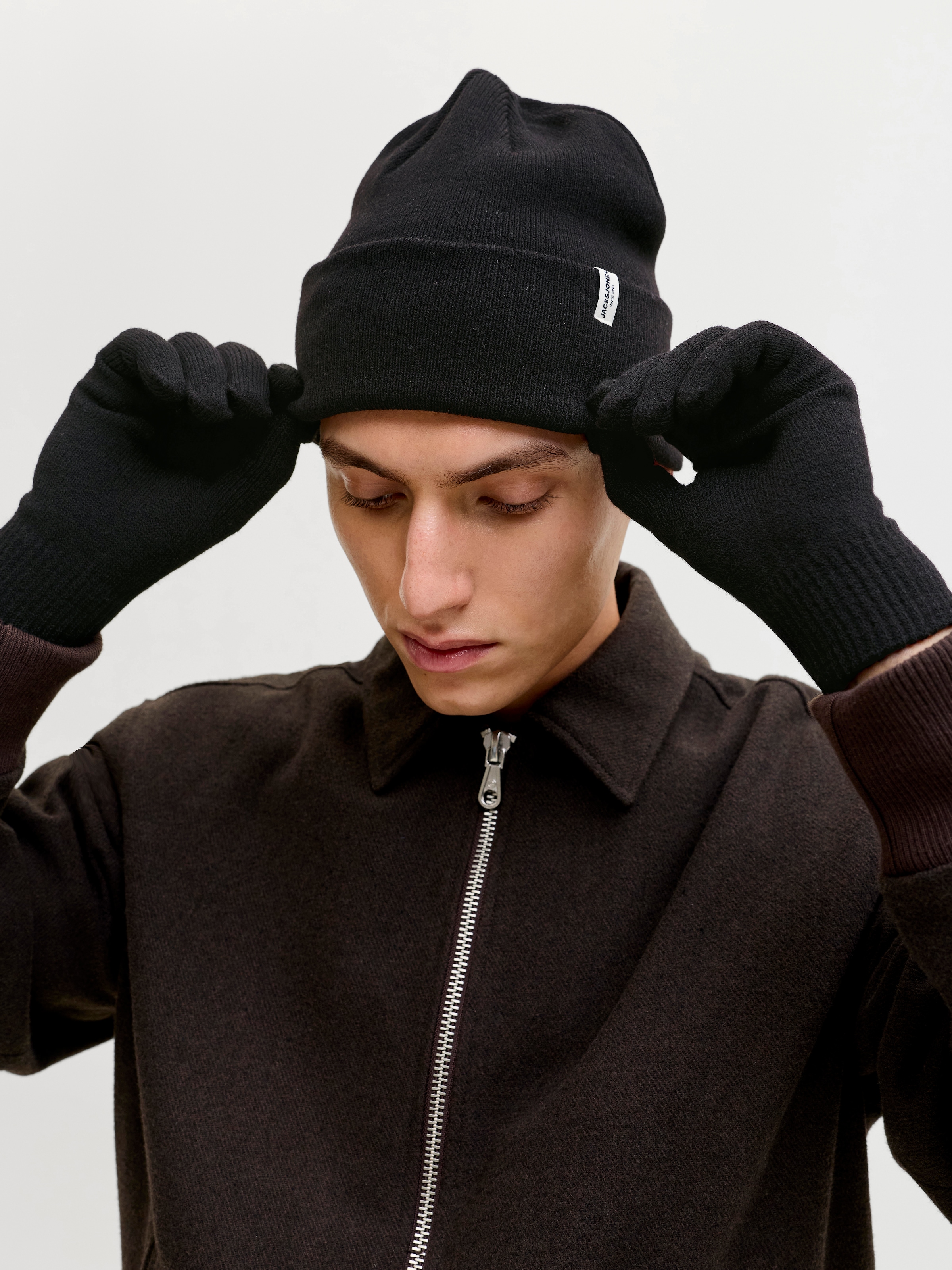 Jack & Jones Bonnet »JACCOOPER BEANIE AND GLOVES GIFTBOX« fibre synthétique, taille unique