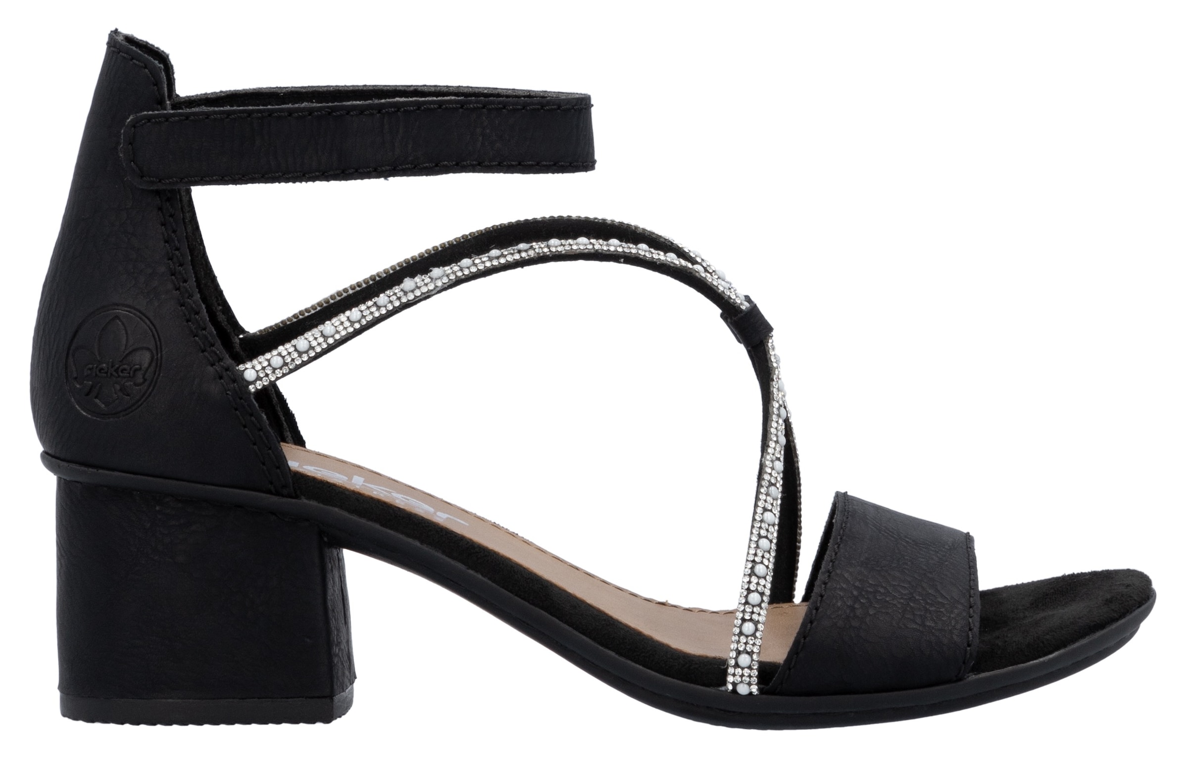 Rieker Sandalette  Sommerschuh, Sandale, Blockabsatz, mit praktischem Klettverschluss