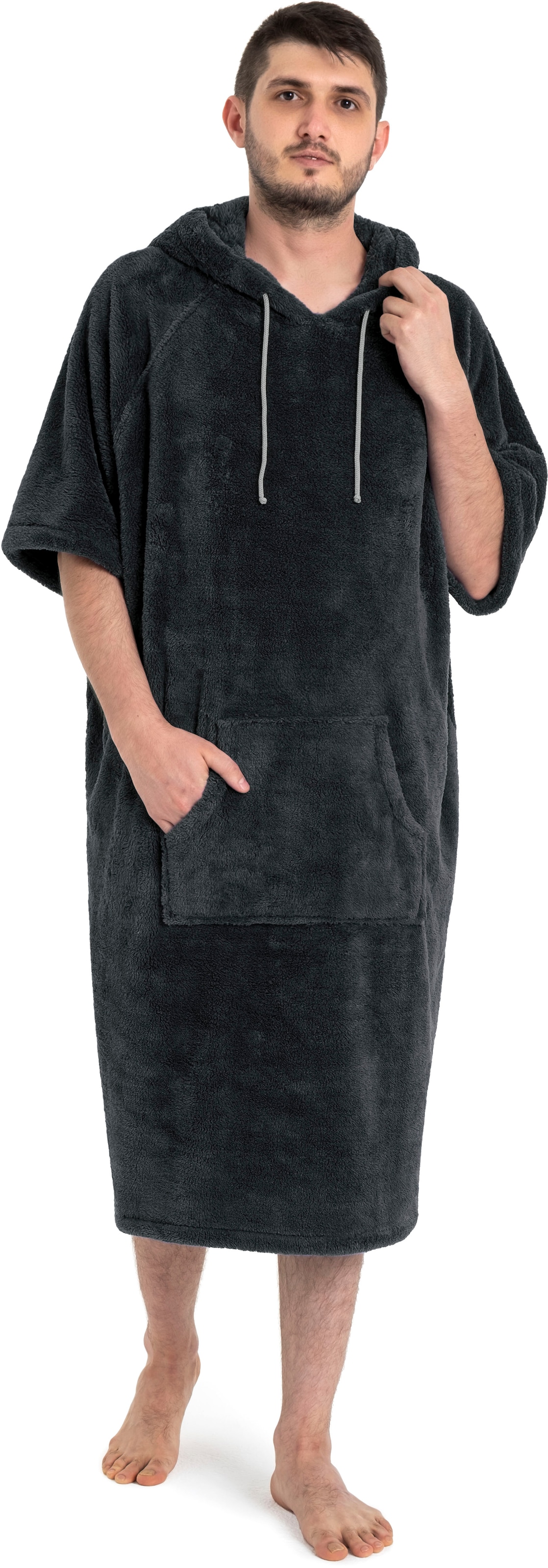 my home Badeponcho »Lillou, Surfponcho ideal für Sauna, Spa & im Urlaub« 1 Stk. weich und kuschelig, plüsch, Fleece, Unisex, für Damen und Herren