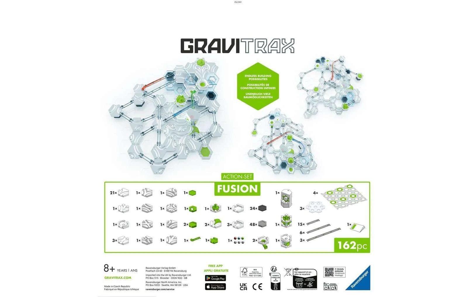 Ravensburger Kugelbahn »Kugelbahn Zubehör GraviTrax BASE Action-Set Fusion«